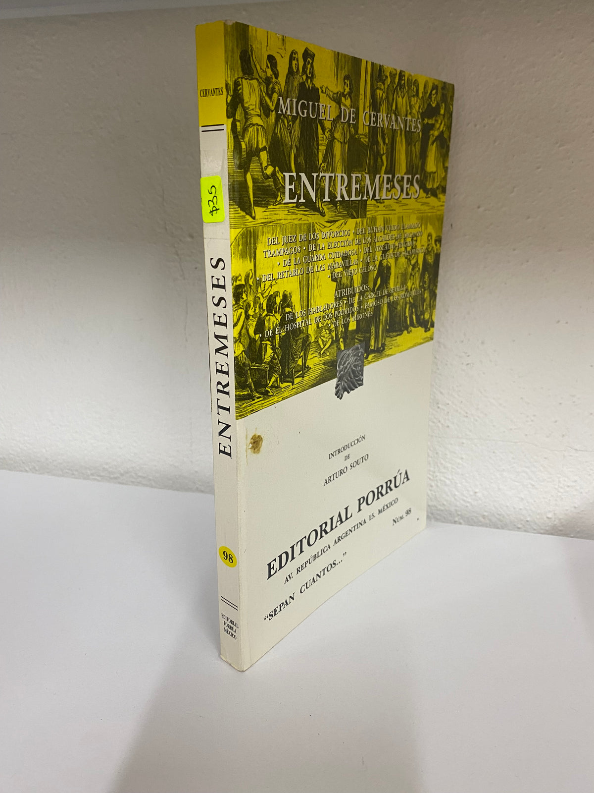 MIGUEL DE CERVANTES ENTREMESES USADO NOVELA JUAREZ 515