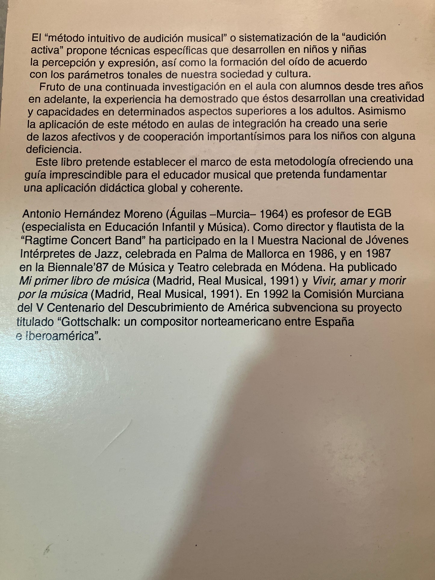 MUSICA PARA NIÑOS POR ANTONIO HERNÁNDEZ MORENO USADO EDUCACION ALDAMA