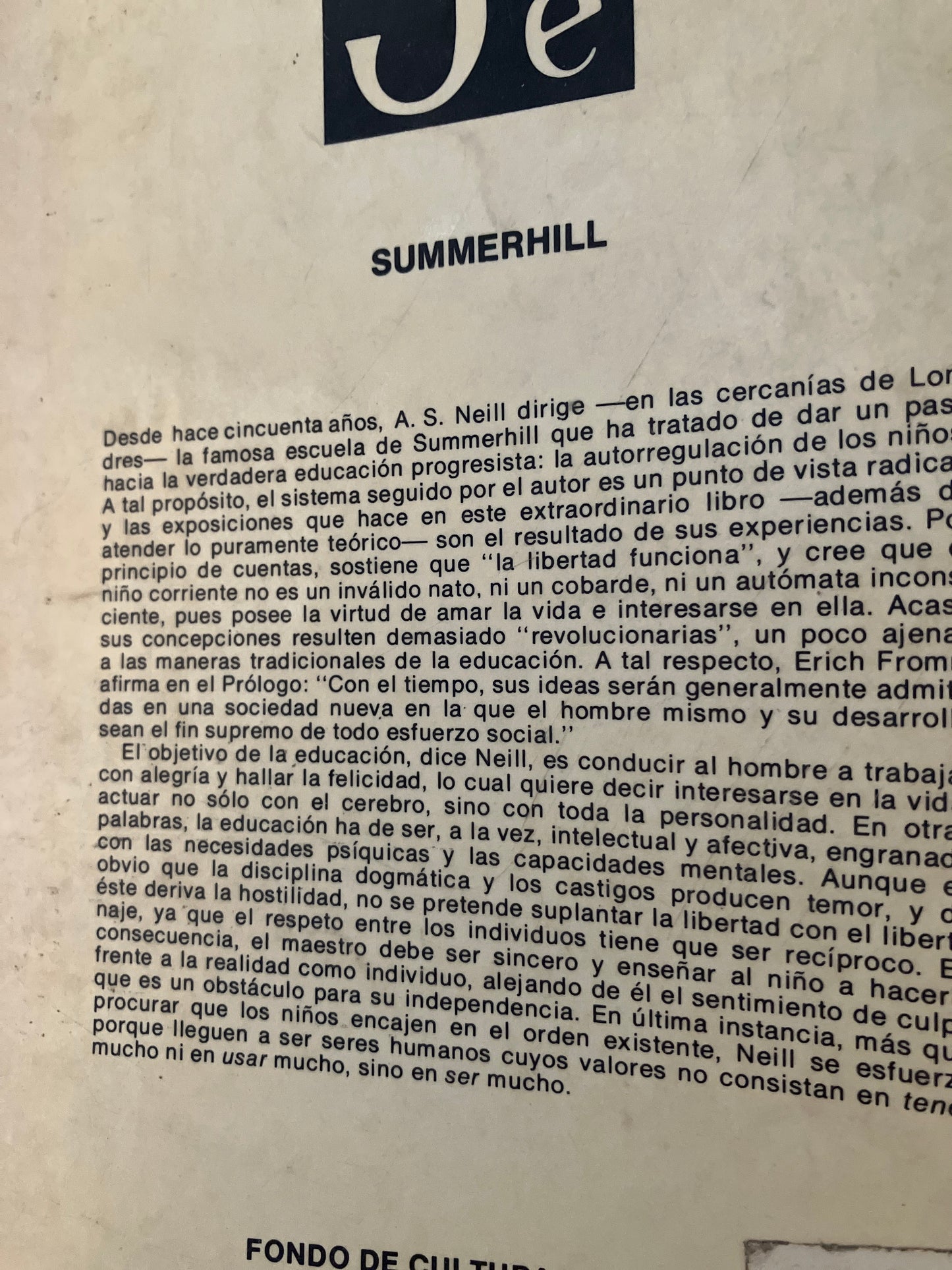 SUMMERHILL POR A S NEILL USADO EDUCACION ALDAMA