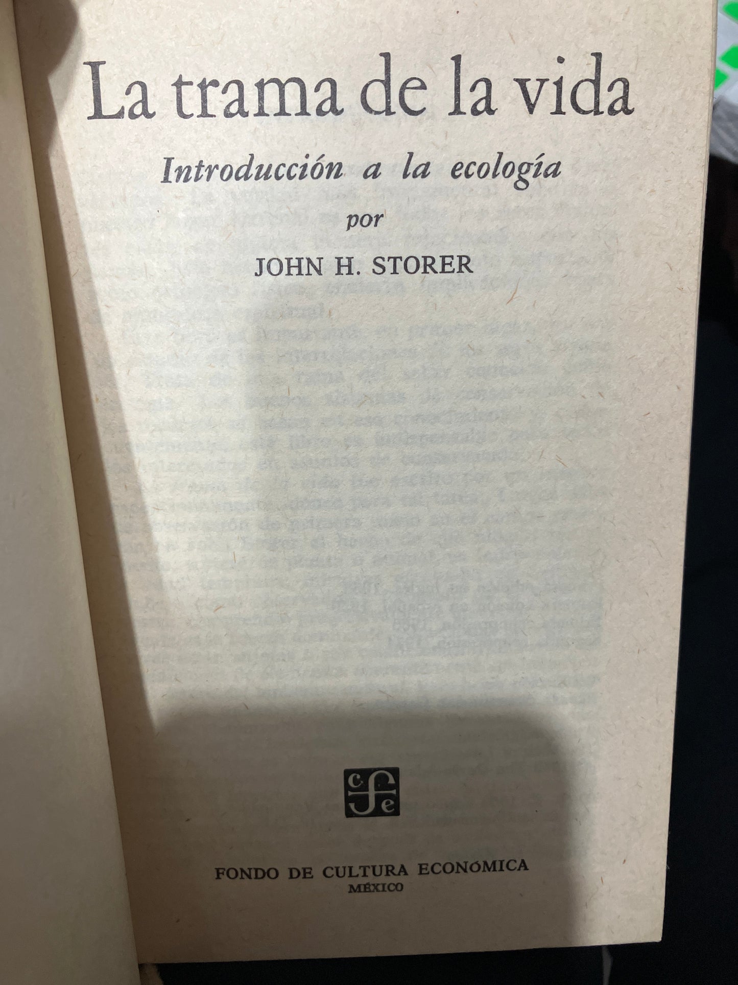 LA TRAMA DE LA VIDA POR JOHN H STORER USADO CIENCIA JUAREZ