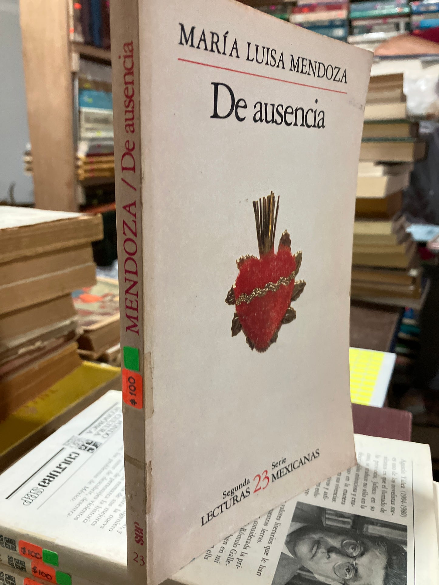 DE AUSENCIA POR MARIA LUISA MENDOZA 1986 PRIMERA EDICIÓN USADO ANTIGUOS ALDAMA