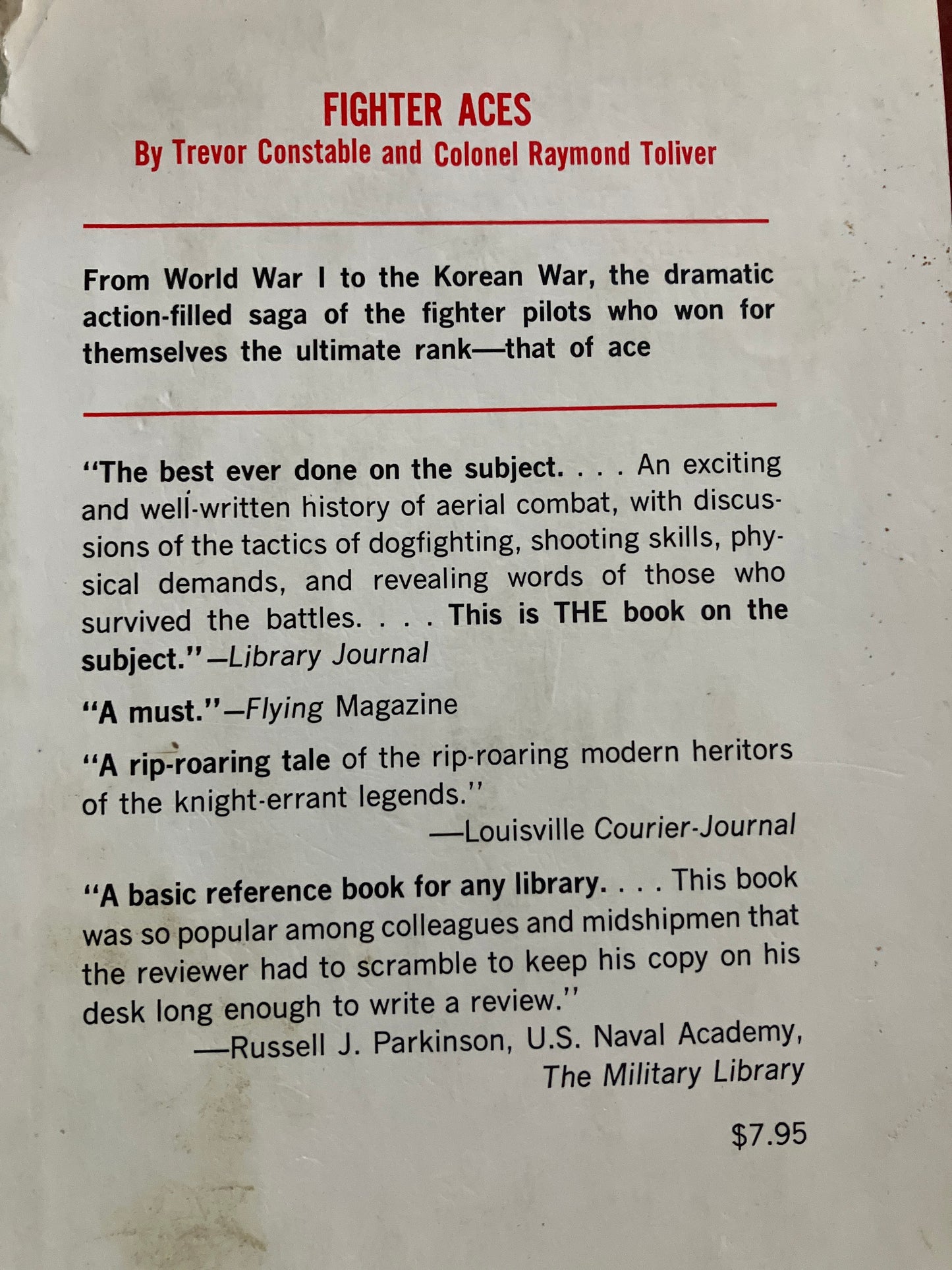 HORRIDO FIGHTER ACES OF THE LUFTWAFFE BY TREVOR J CONSTABLE USADO HISTORIA ALDMA EDITORIAL THE MACMILLAN COMPANY TAPA DURA LIBRO EN BUEN ESTADO