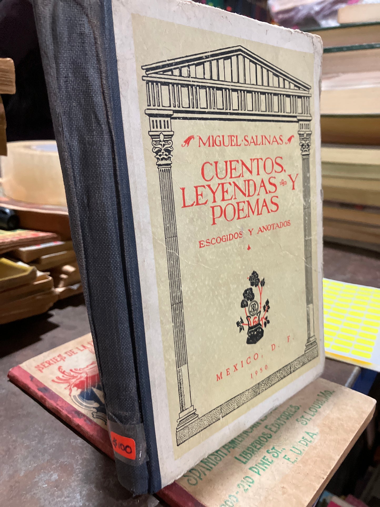 CUENTOS LEYENDAS Y POEMAS POR MIGUEL SALINAS 1950 NOVENA EDICIÓN USADO ANTIGUOS ALDAMA