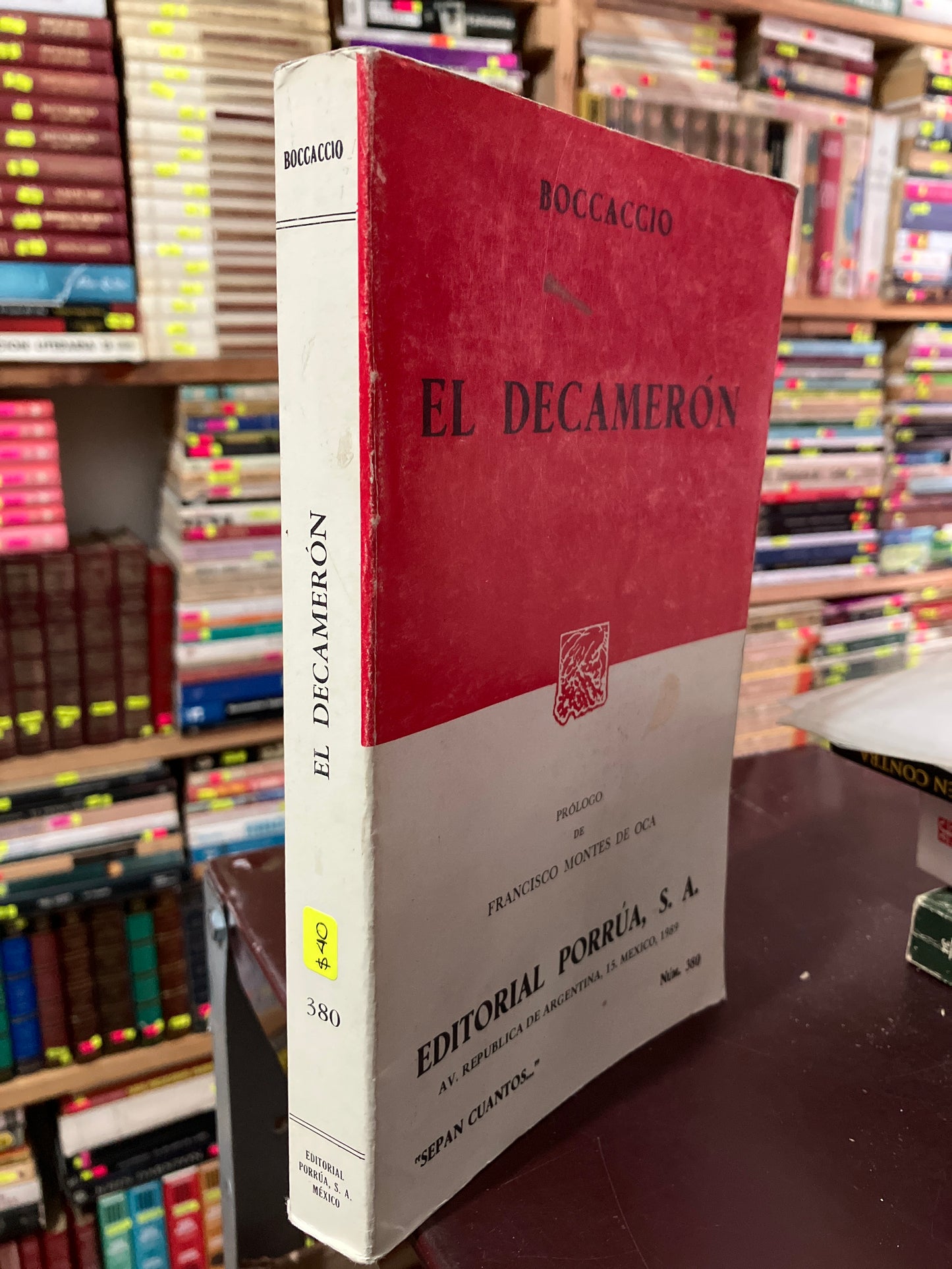 EL DECAMERON POR BOCCACIO USADO NOVELA LITERARIO 305
