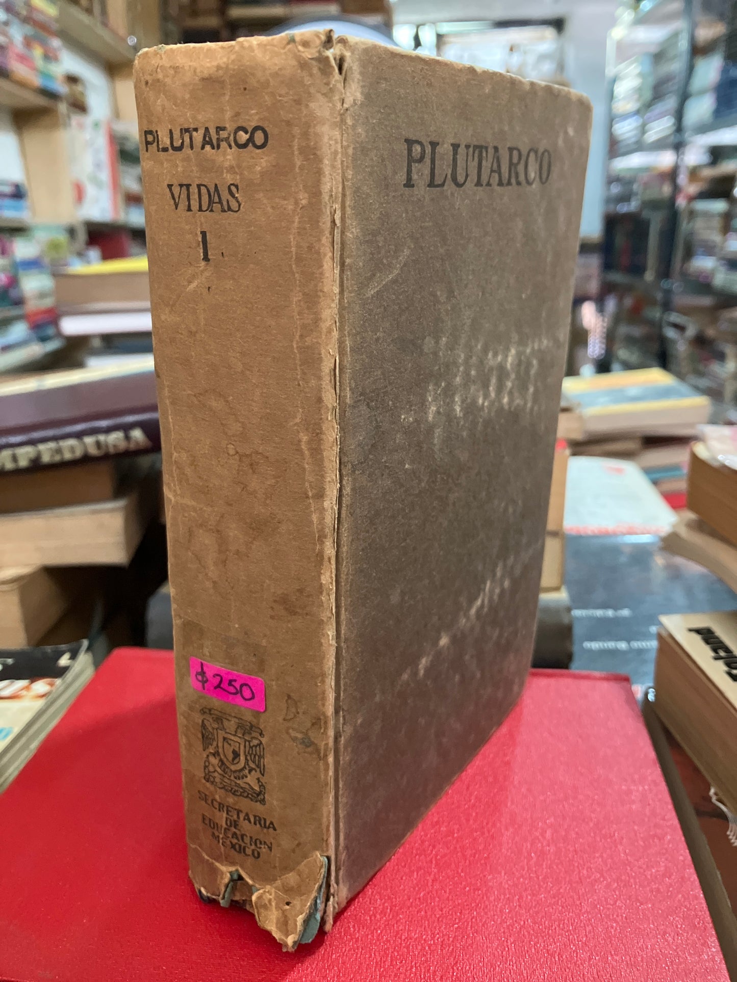 VIDAS PARALELAS I POR PLUTARCO USADO NOVELA ALDAMA