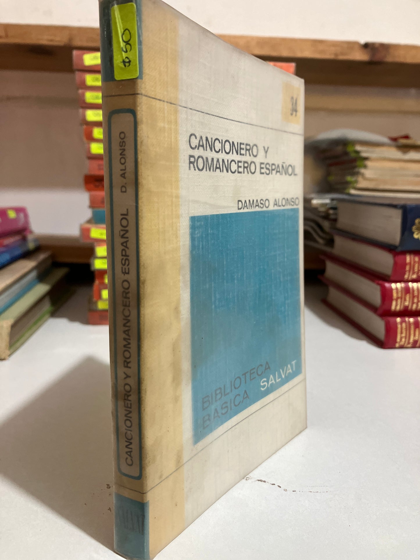 CANCIONERO Y ROMANCERO ESPAÑOL POR DAMASO ALONSO USADO NOVELAS JUAREZ