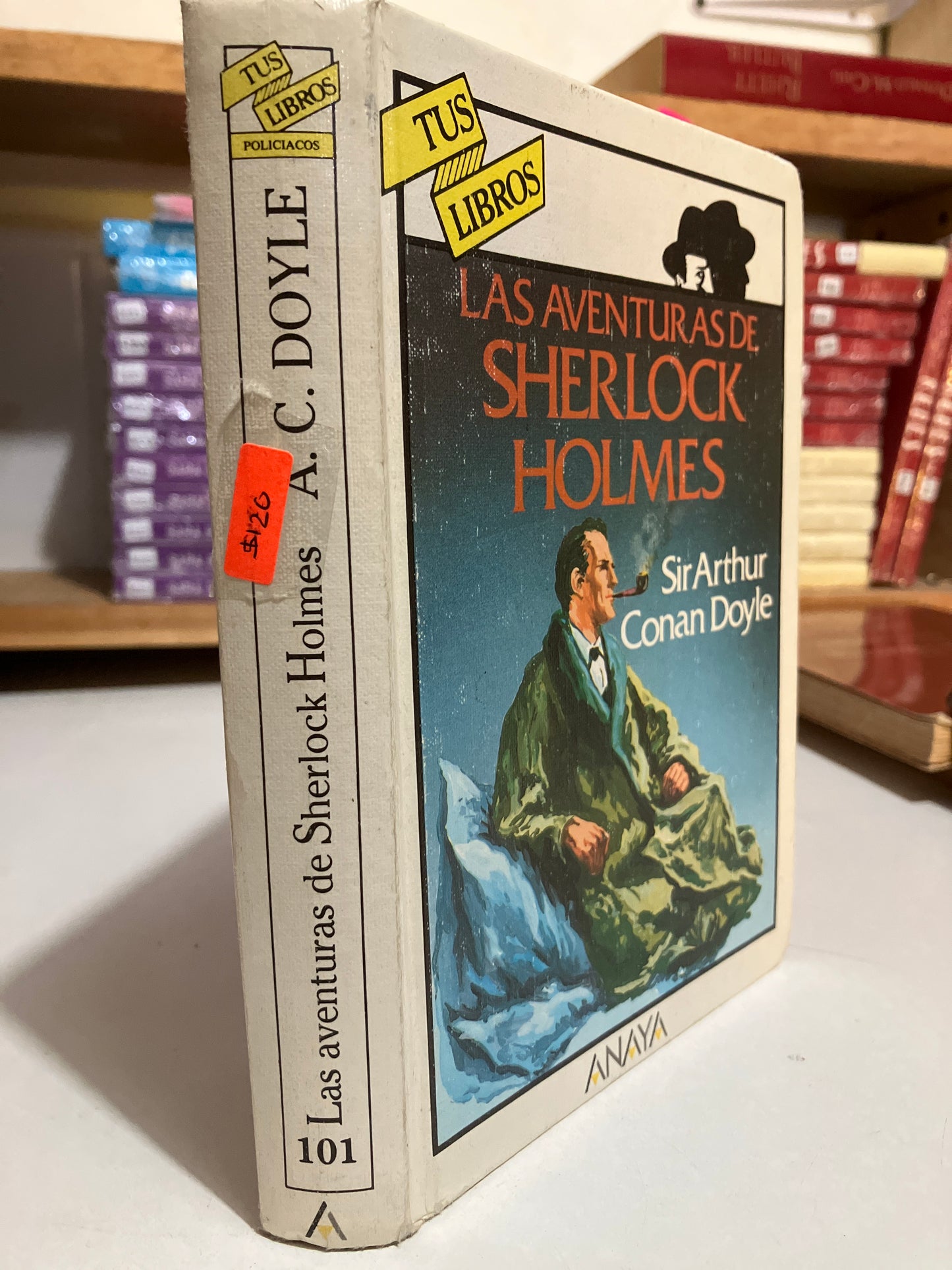 LAS AVENTURAS DE SHERLOCK HOLMES POR SIR ARTHUR CONAN DOYLE USADO NOVELAS JUAREZ