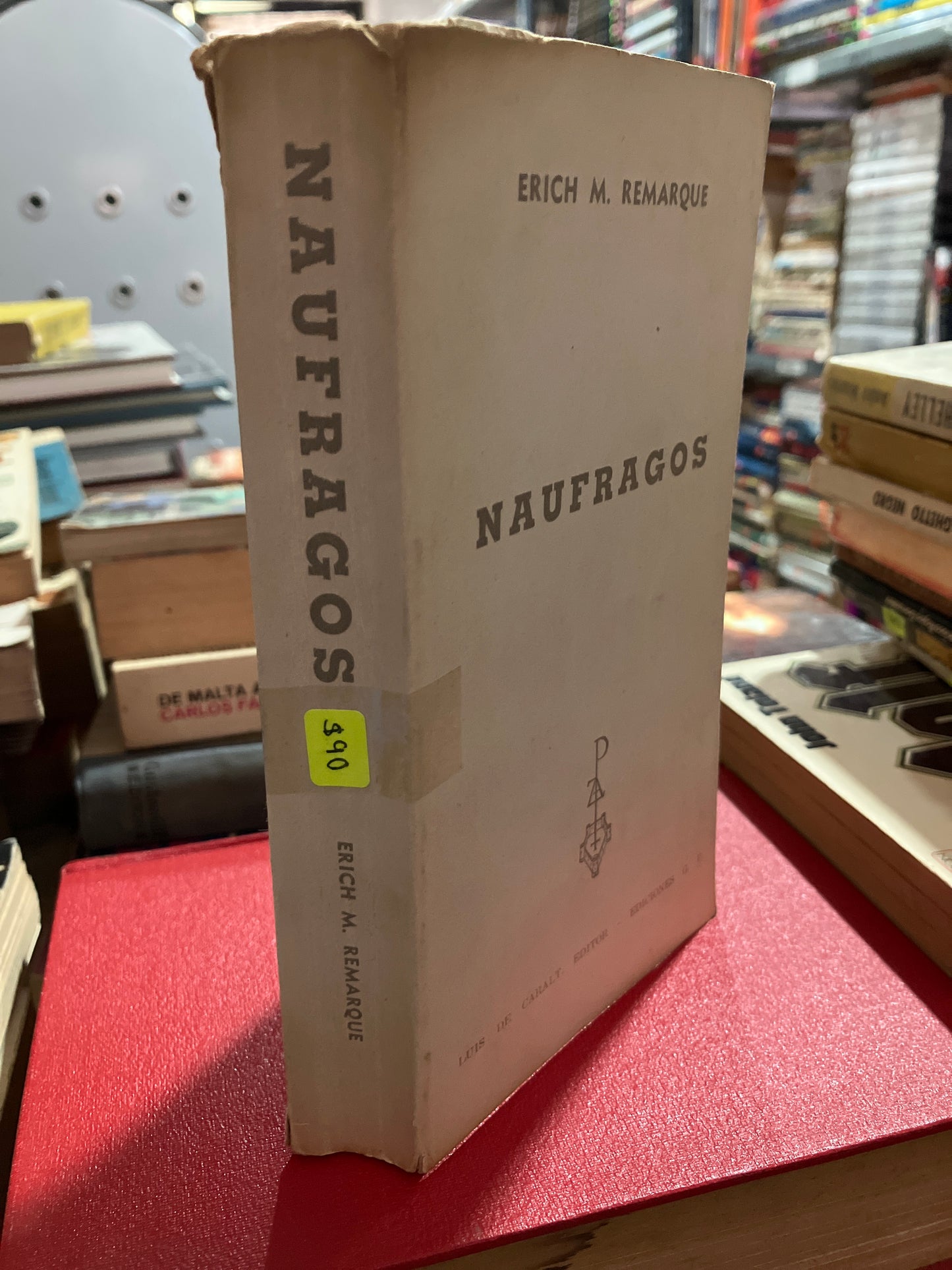 NÁUFRAGOS POR ERICH M REMARQUE USADO NOVELA ALDAMA