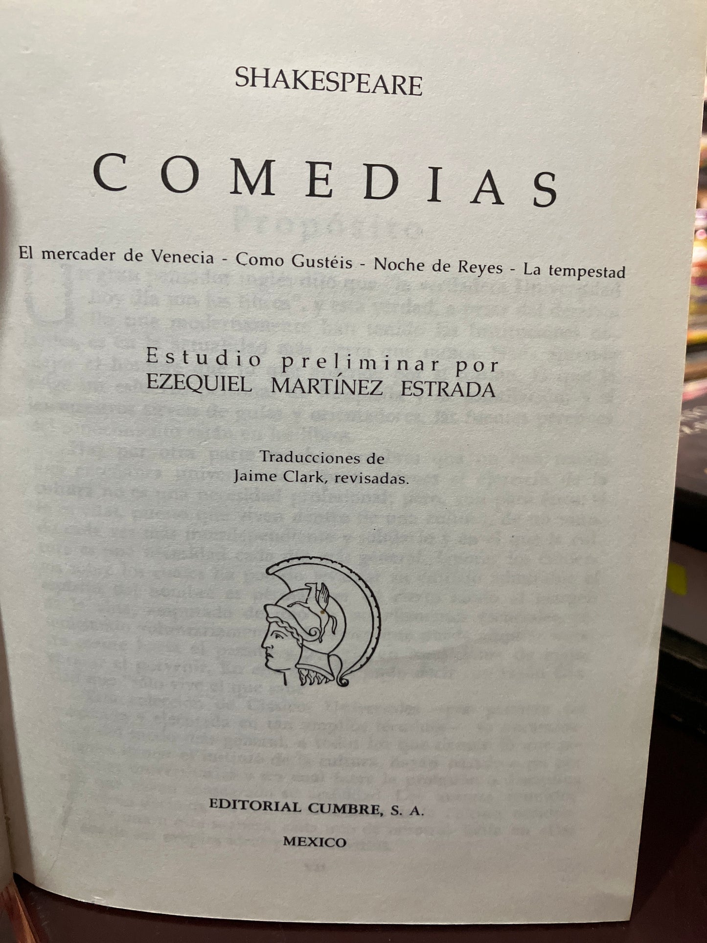 COMEDIAS DE SHAKESPEARE USADO NOVELA LITERARIO 305