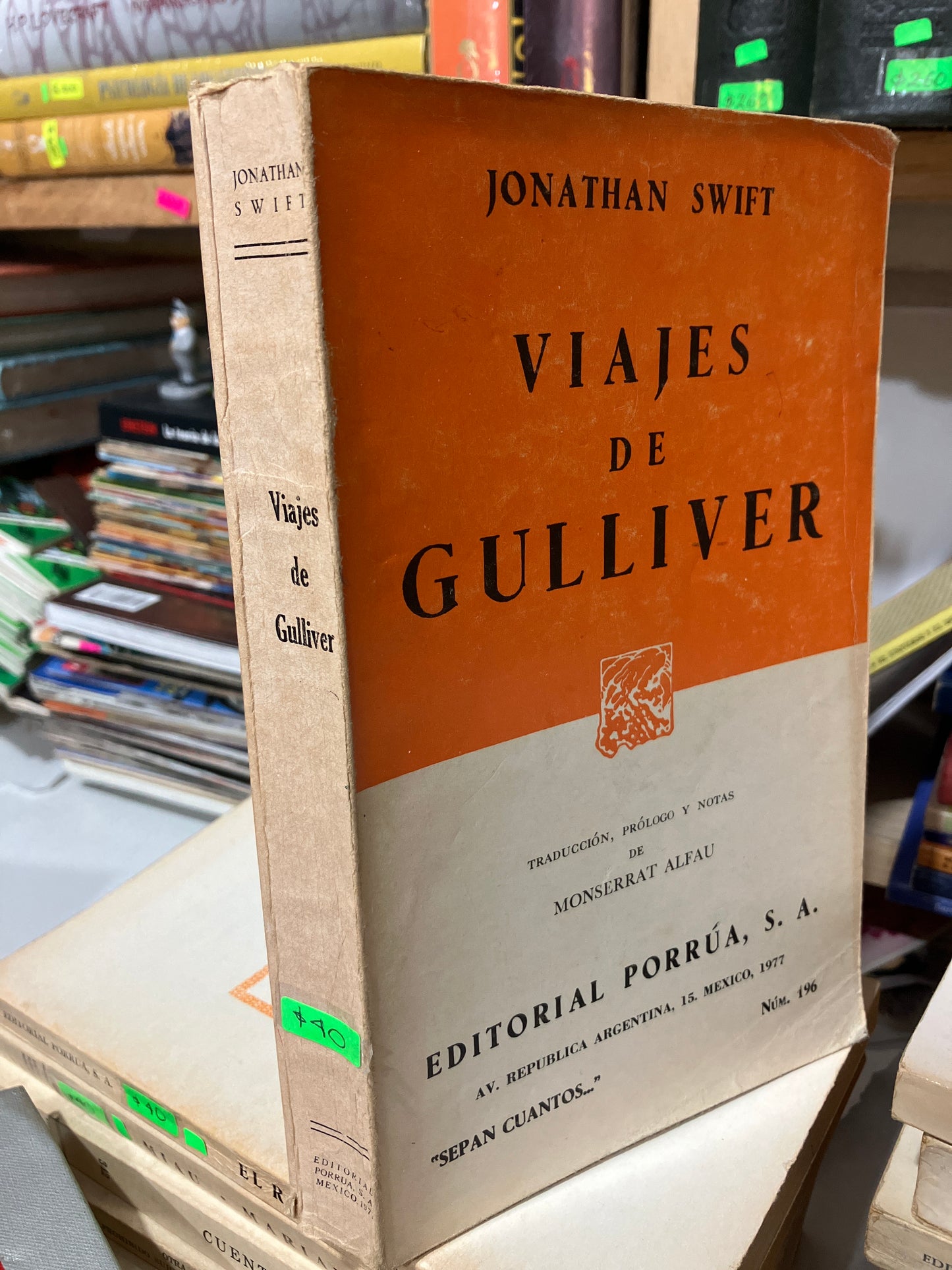 VIAJES DE GULLIVER POR JONATHAN SWIFT USADO NOVELAS JUAREZ