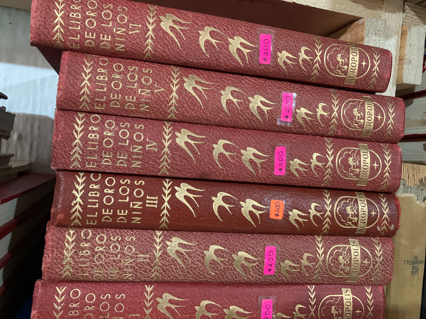 EL LIBRO DE ORO DE LOS NIÑOS 6 TOMOS USADO INFANTILES ALDAMA