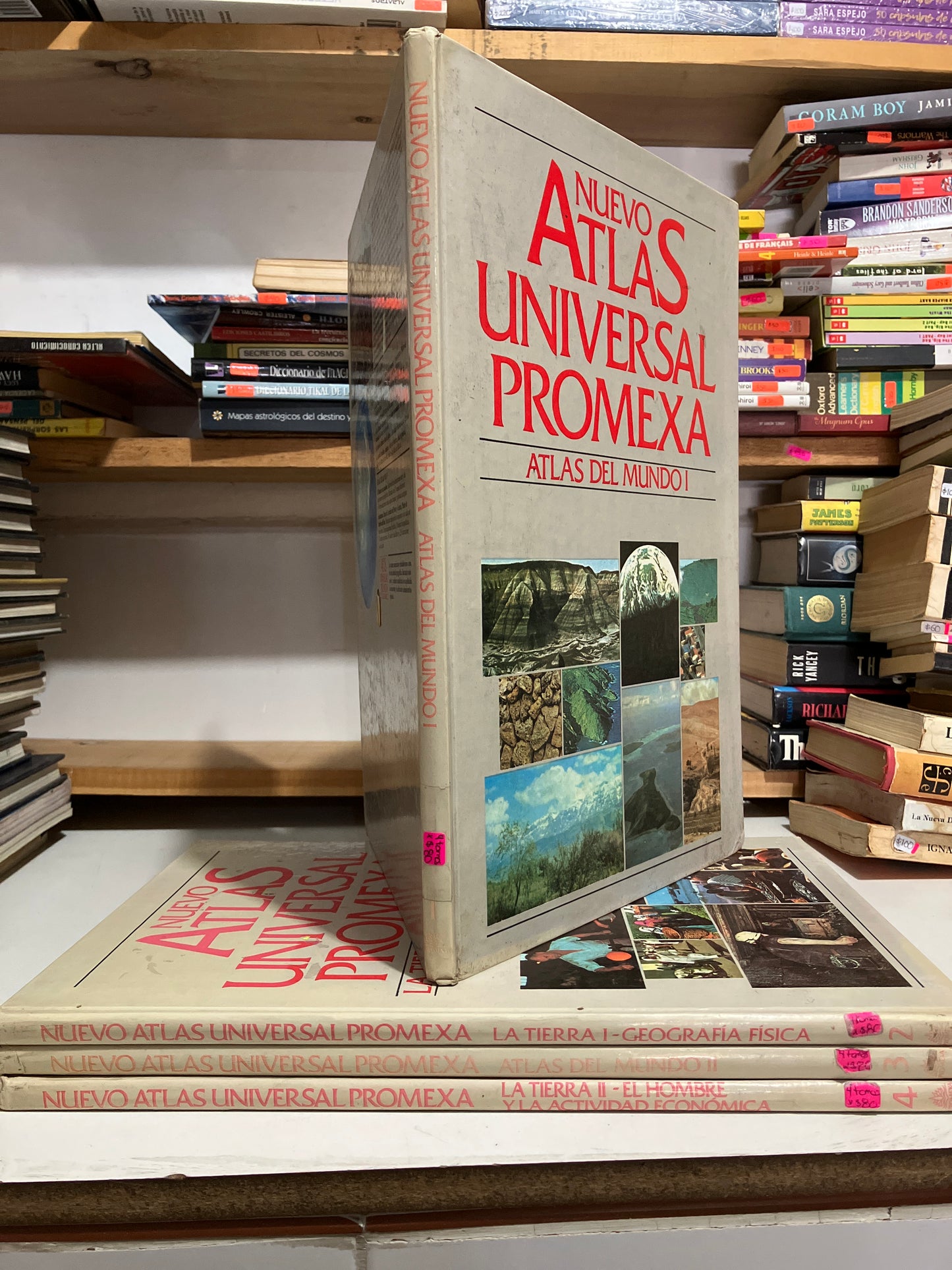 NUEVO ATLAS UNIVERSAL 4 TOMOS USADO ENCICLOPEDIA JUAREZ