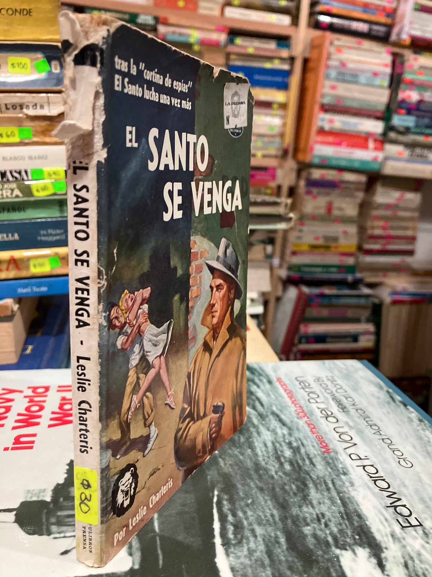 EL SANTO SE VENGA POR LESLIE CHARLERIS USADO NOVELA ALDAMA