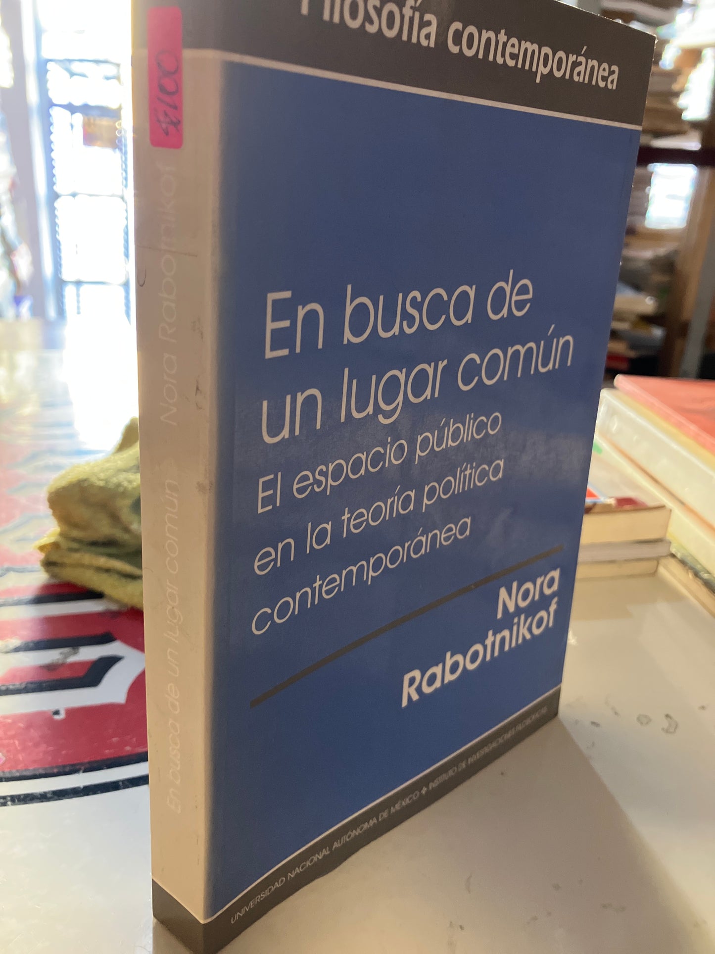 EN BUSCA DE UN LUGAR COMÚN POR NORA RABOTNIKON USADO POLÍTICA LITERARIO 207