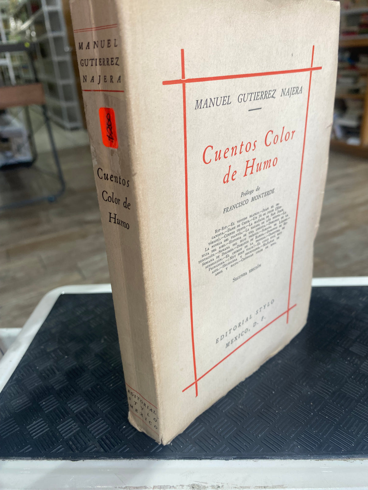 CUENTOS SE COLOR DE HUMO MANUEL GUTIERREZ NAJERA USADO NOVELA JUAREZ 515