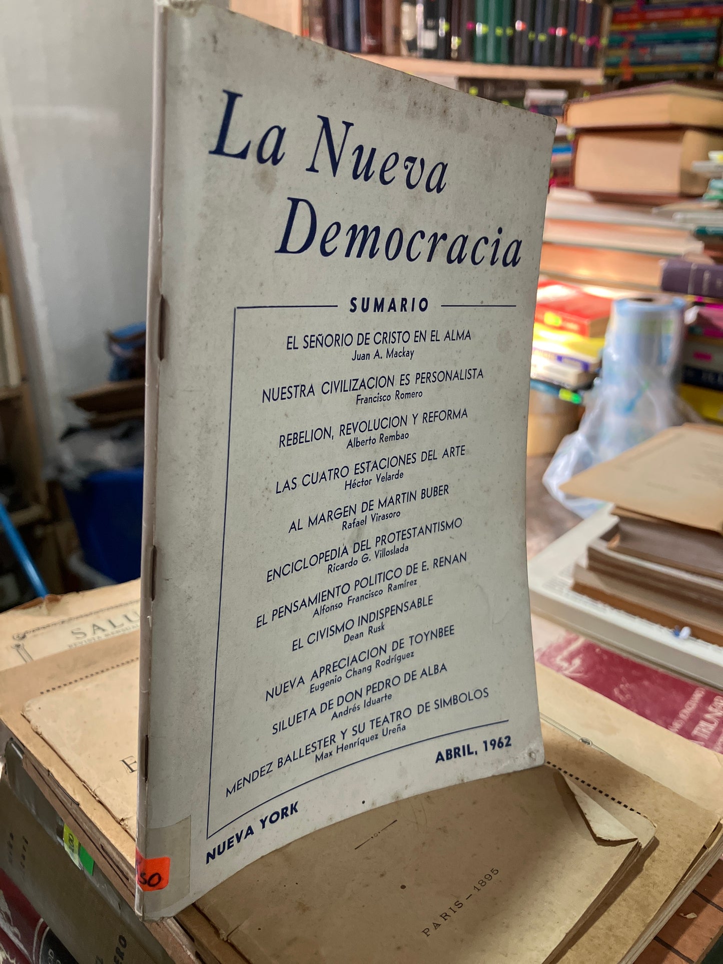 LA NUEVA DEMOCRACIA POR AUTORES VARIOS 1962 VOLUMEN XLII USADO ANTIGUOS ALDAMA
