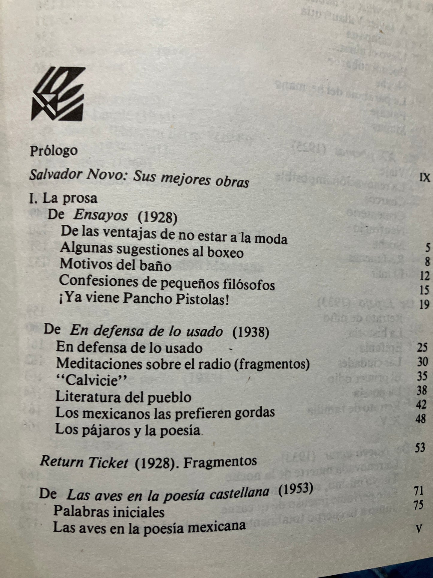 SALVADOR NOVO SUS MEJORES OBRAS USADO NOVELAS ALDAMA