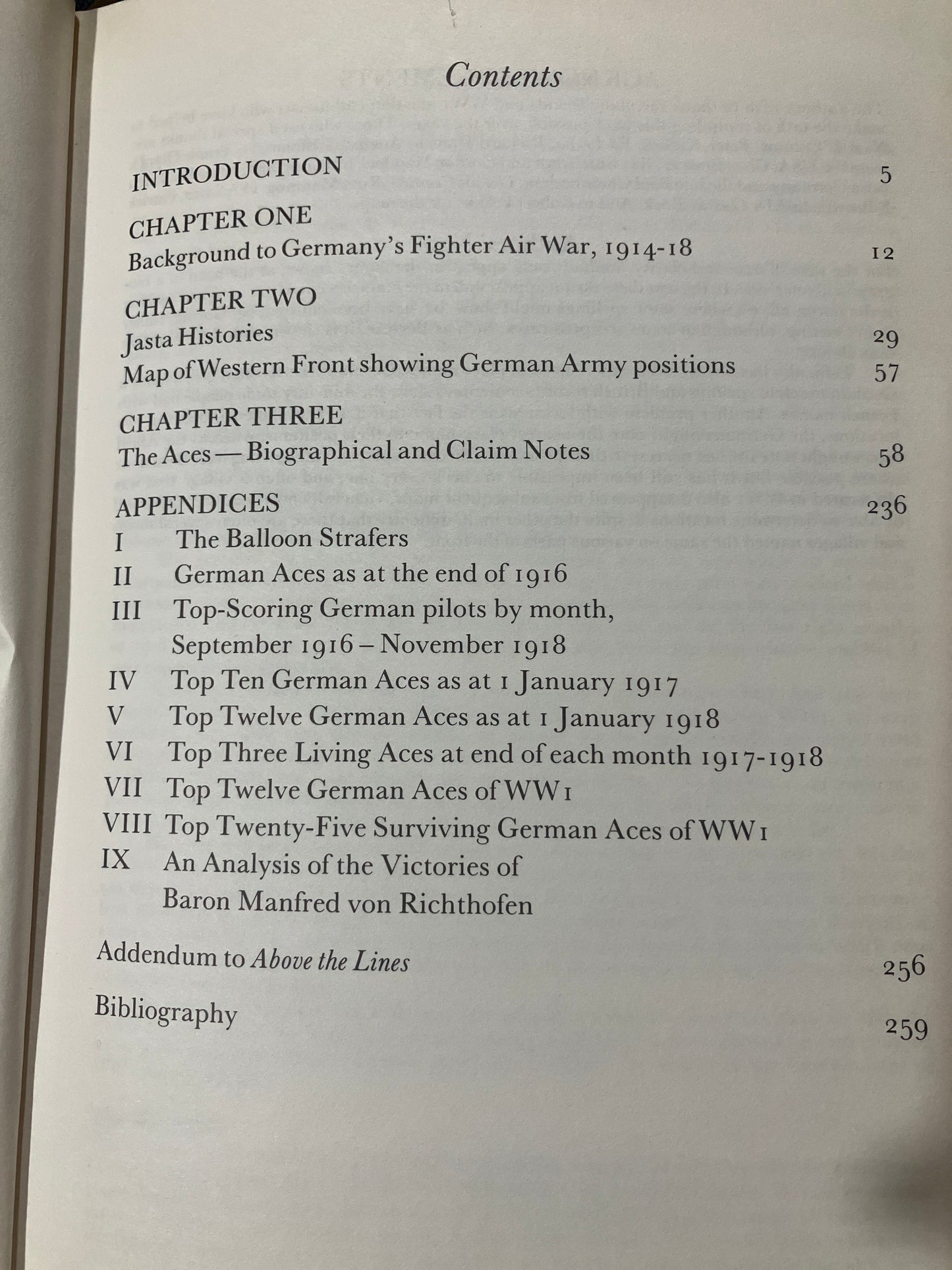 ABOVE THE LINES BY NORMAN L R FRANKS USADO HISTORIA ALDAMA