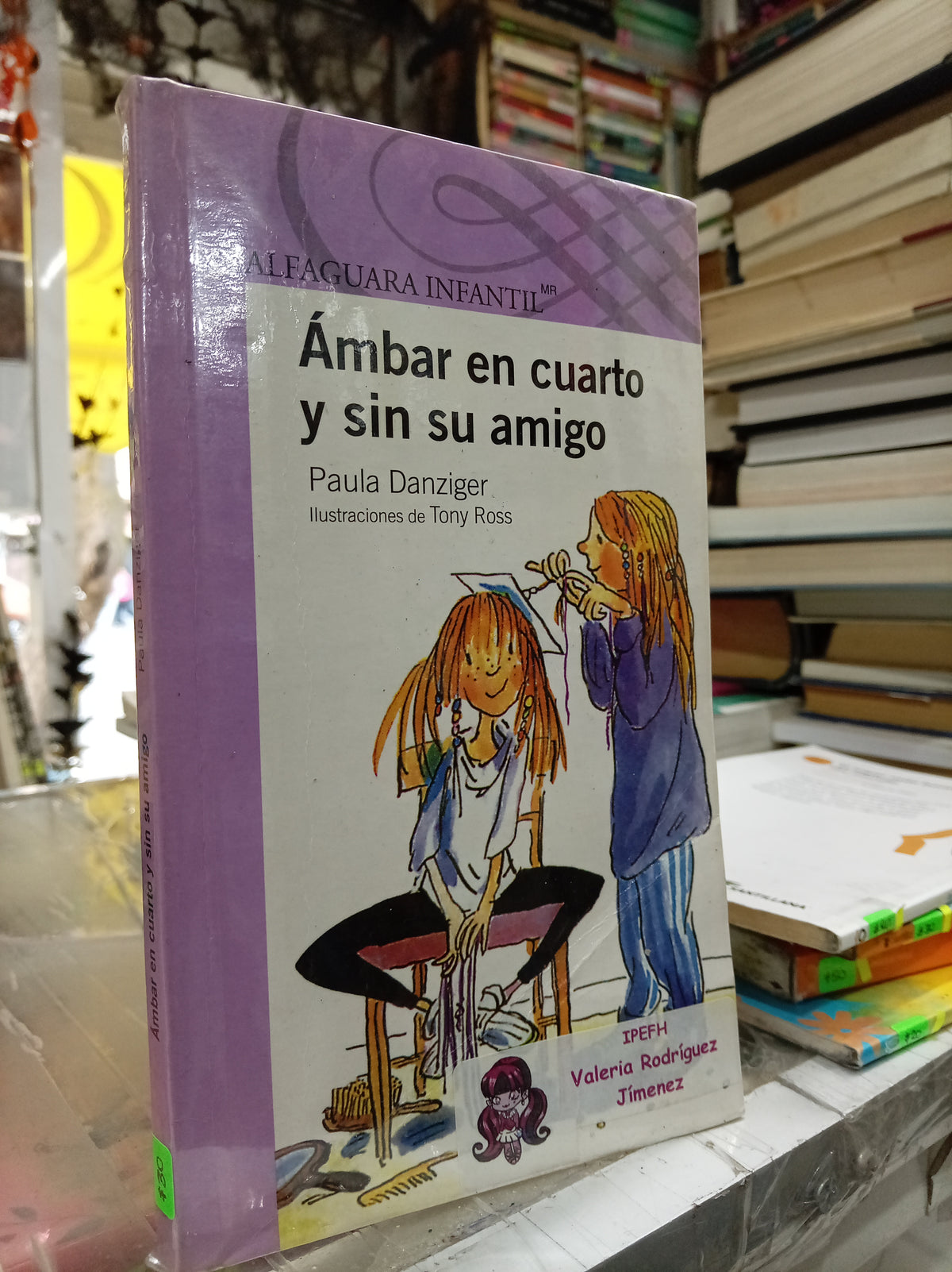 AMBAR EN CUARTO Y SIN SU AMIGO POR PAULA DANZIGER USADO INFANTIL JUAREZ 507
