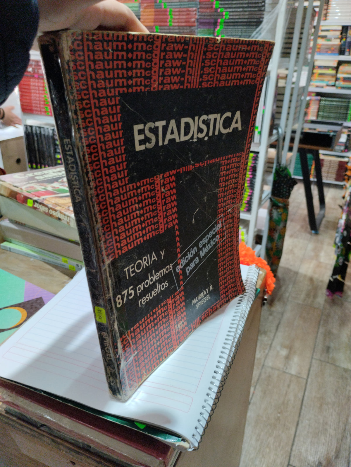 ESTADISTICA TEORIA Y 875 PROBLEMAS RESUELTOS POR MURRAY R SPIEGEL USADO MATEMATICAS JUAREZ 515