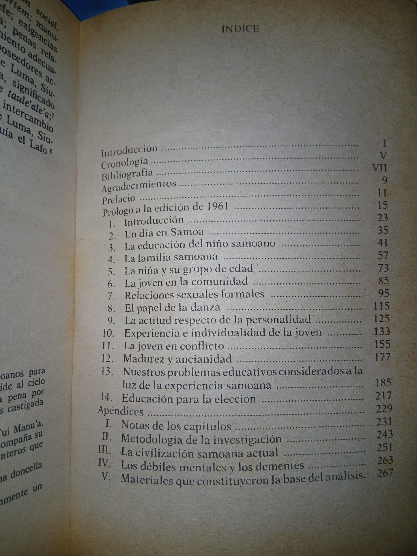 ADOLESCENCIA, SEXO Y CULTURA EN SAMOA POR MARGARET MEAD USADO SUPERACIÓN PERSONAL LITERARIO 207