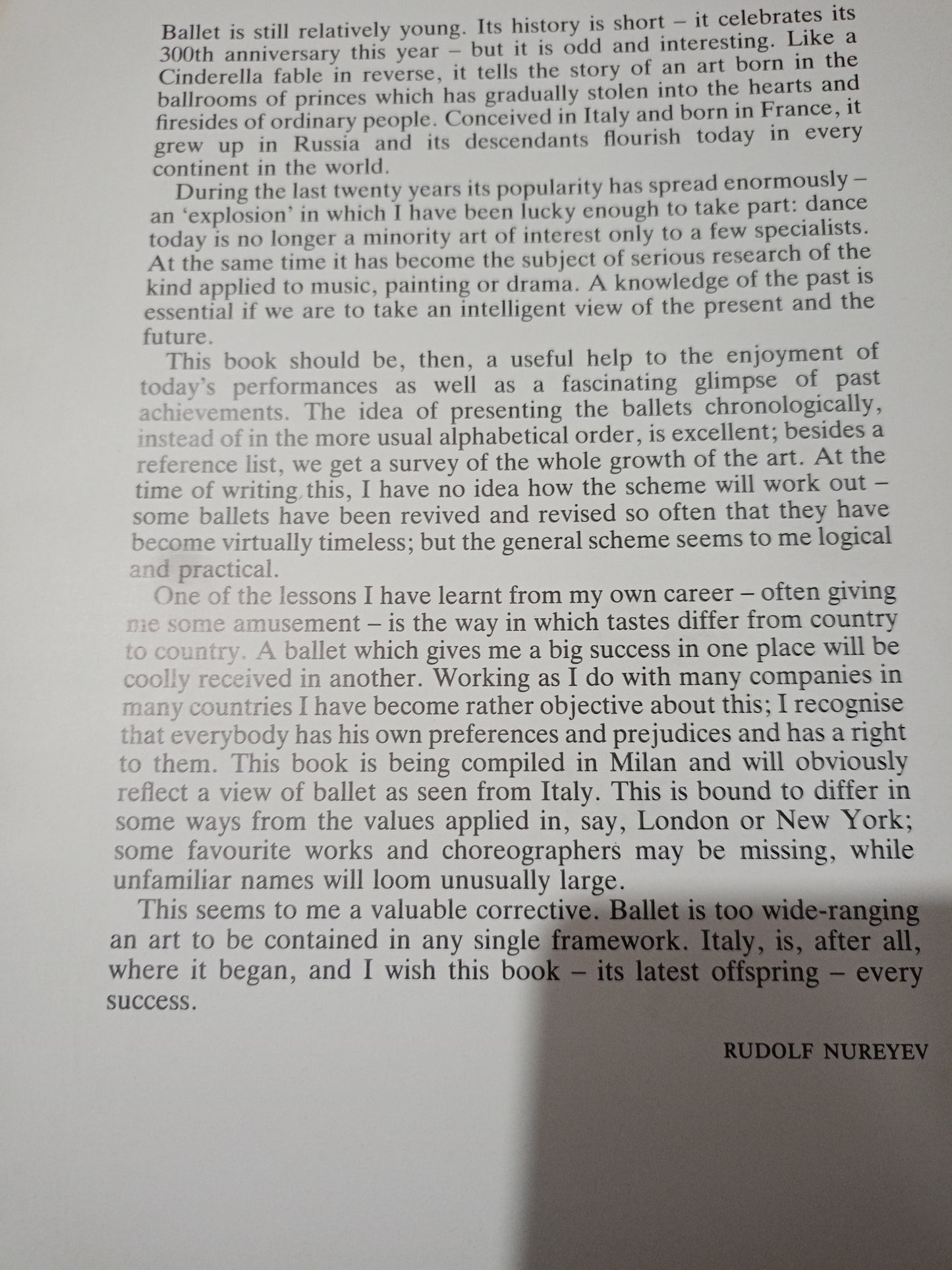 PHAUDON BOOK OF THE BALLET WITH A PREFACE BY RODOLF NUREYEV USADO ARTE LITERARIO 305