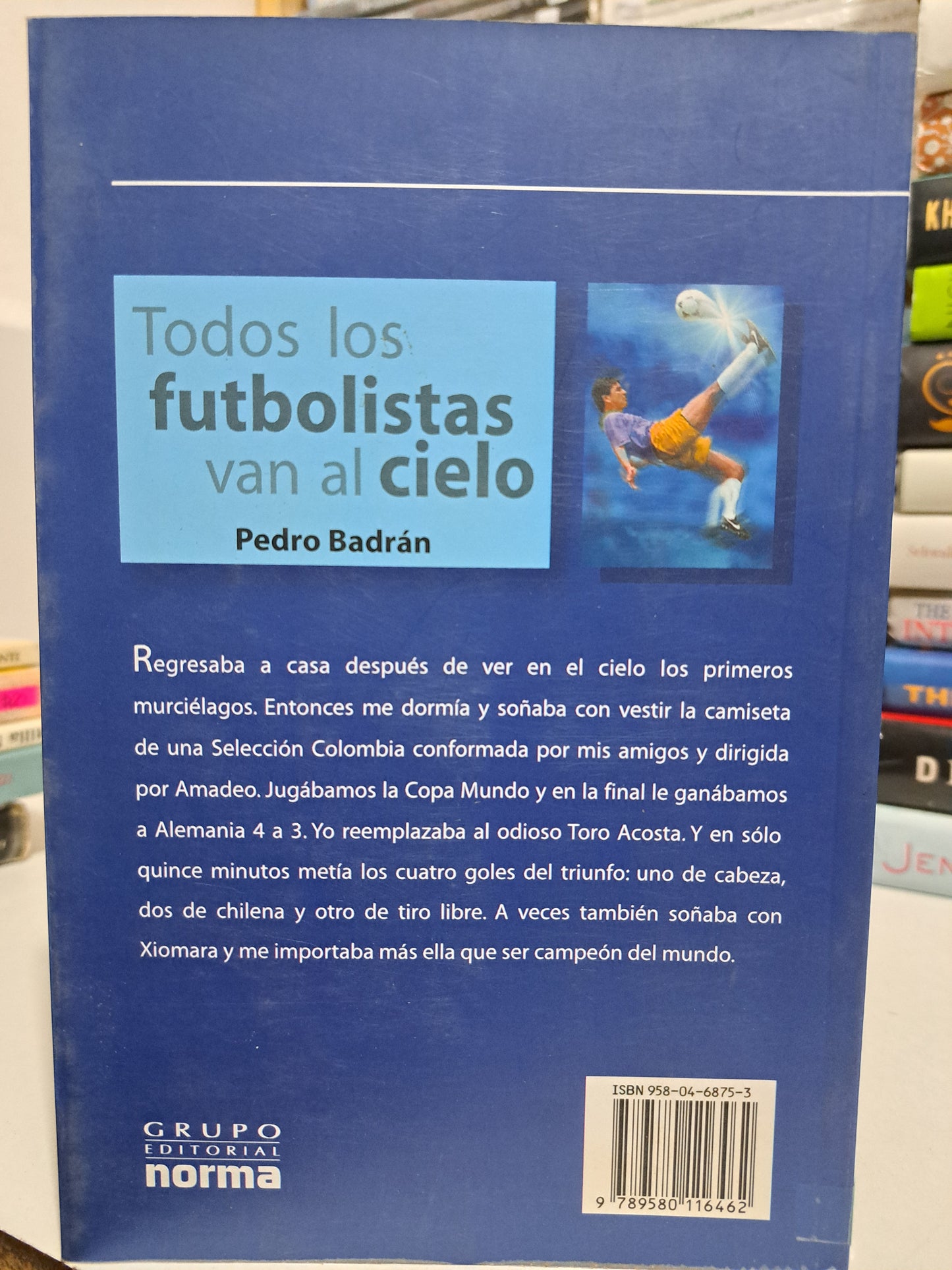 TODOS LOS FUTBOLISTAS VAN AL CIELO PEDRO BADRÁN USADO NOVELA JUÁREZ