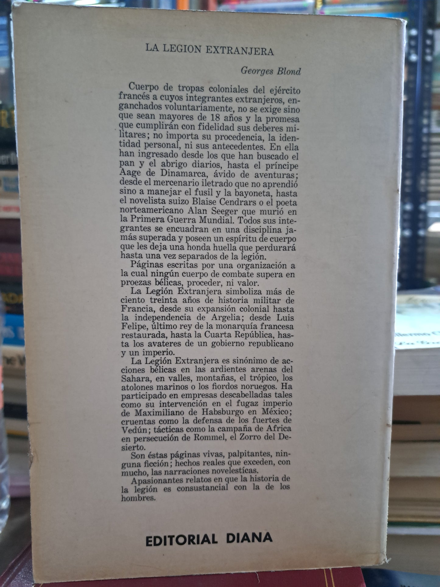 LA LEGION EXTRANJERA GEORGES BLOND USADO NOVELAS ALDAMA