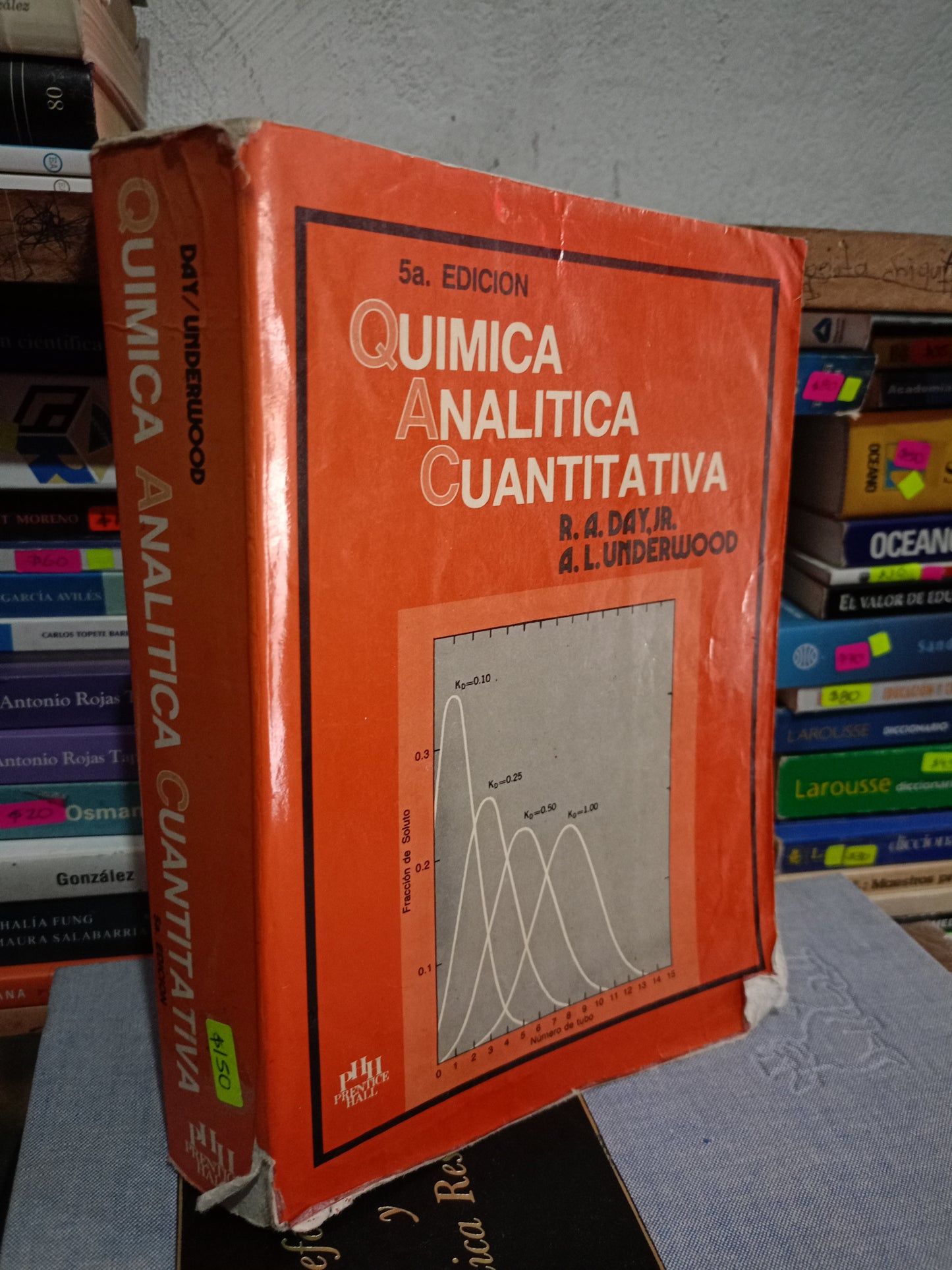 QUIMICA ANALITICA CUANTITATIVA POR R.A.DAY A.L.UNDERWOOD USADO QUIMICA LITERARIO 305