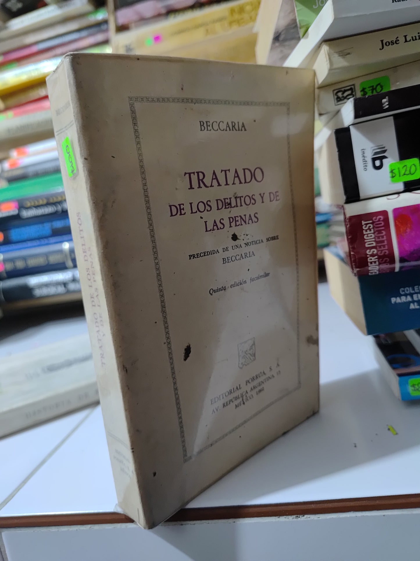 TRATADO DE DELITOS Y DE LAS PENAS POR BECCARIA USADO DERECHO JUAREZ 507