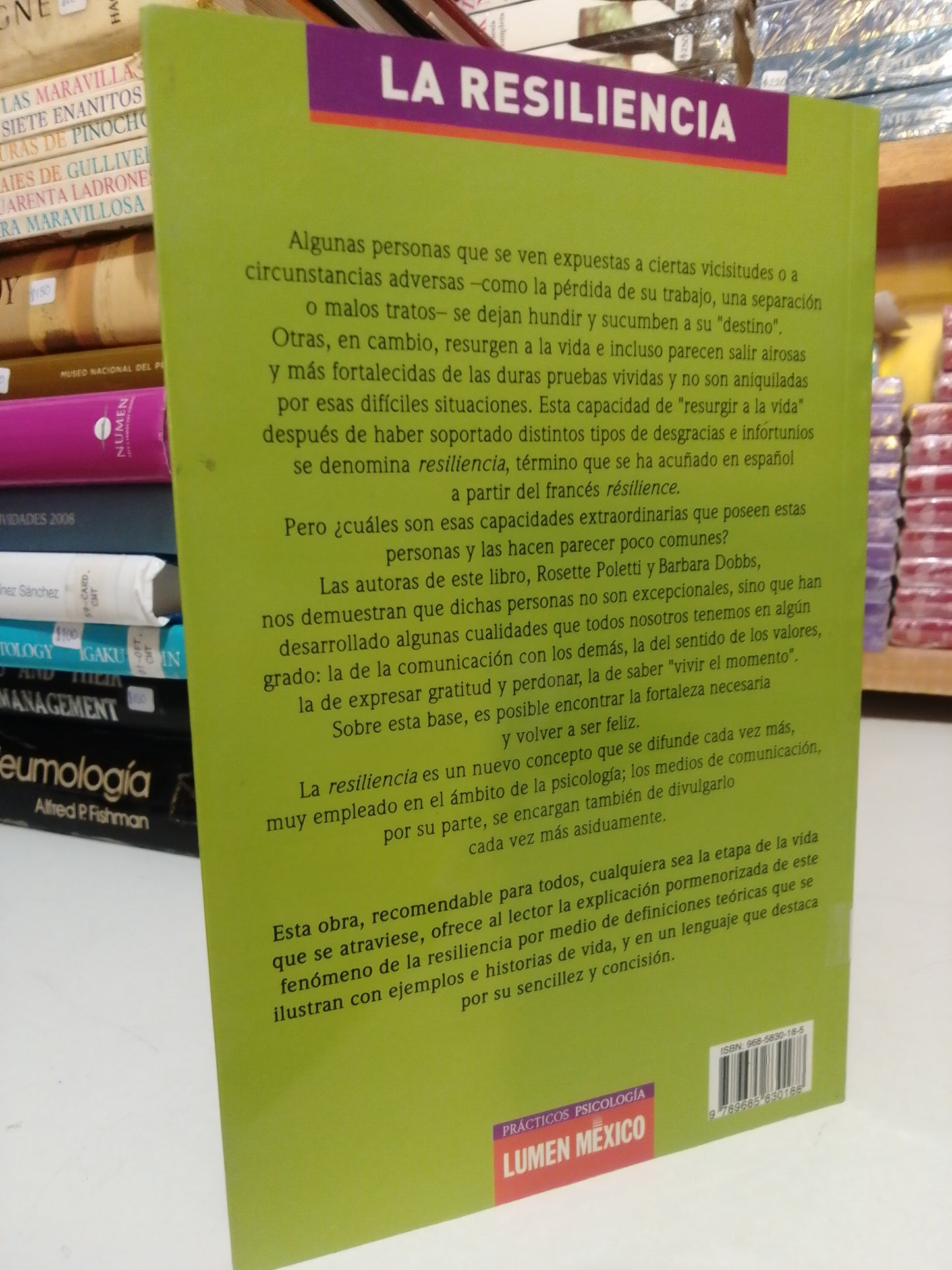 LA RESILIENCIA EL ARTE DE SURGIR A LA VIDA POR ROSSET POLETTI USADO SUP.PERSONAL JUAREZ