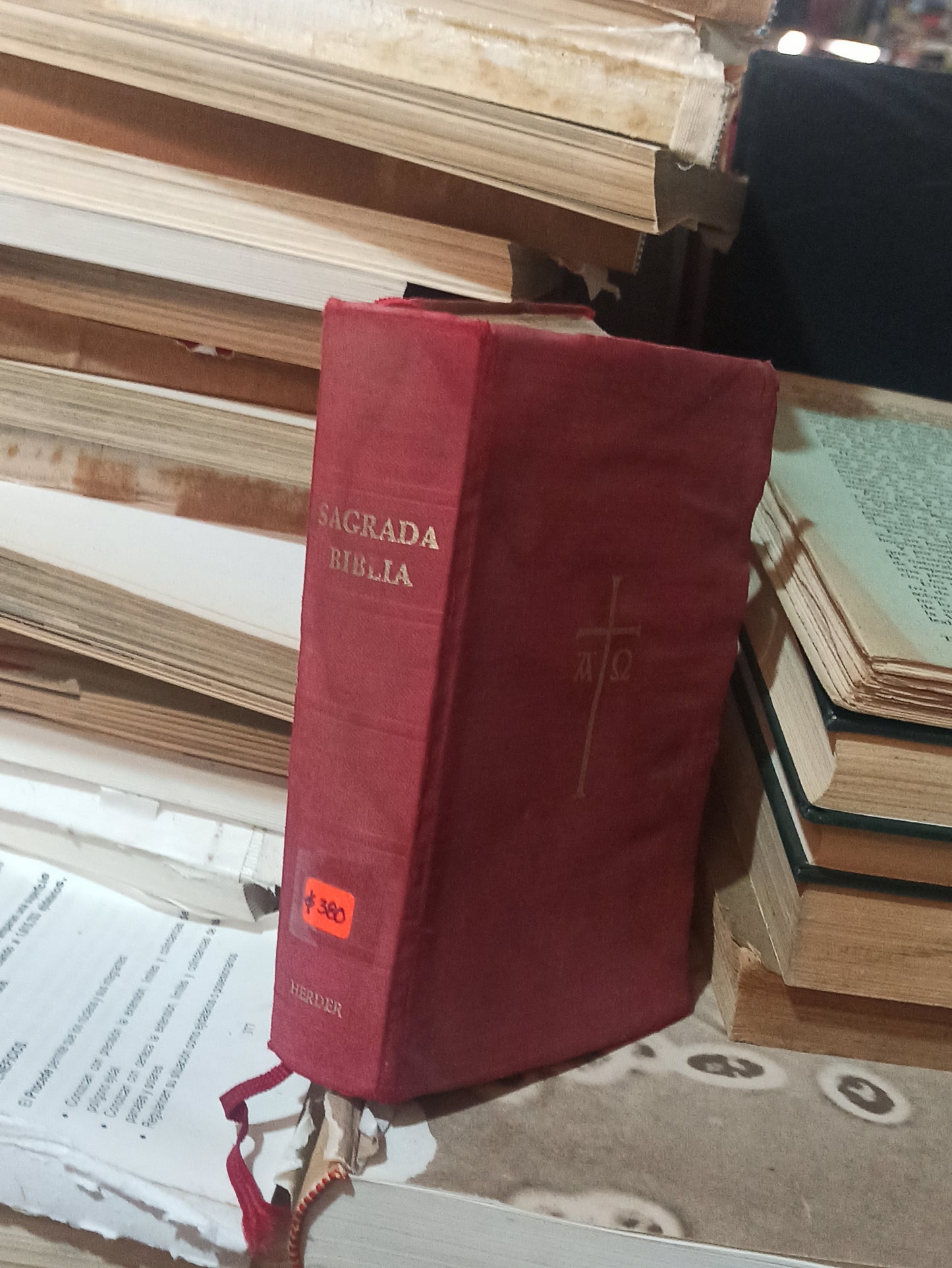 SAGRADA BIBLIA POR EDITORIAL HERDER USADO ANTIGUOS ALDAMA