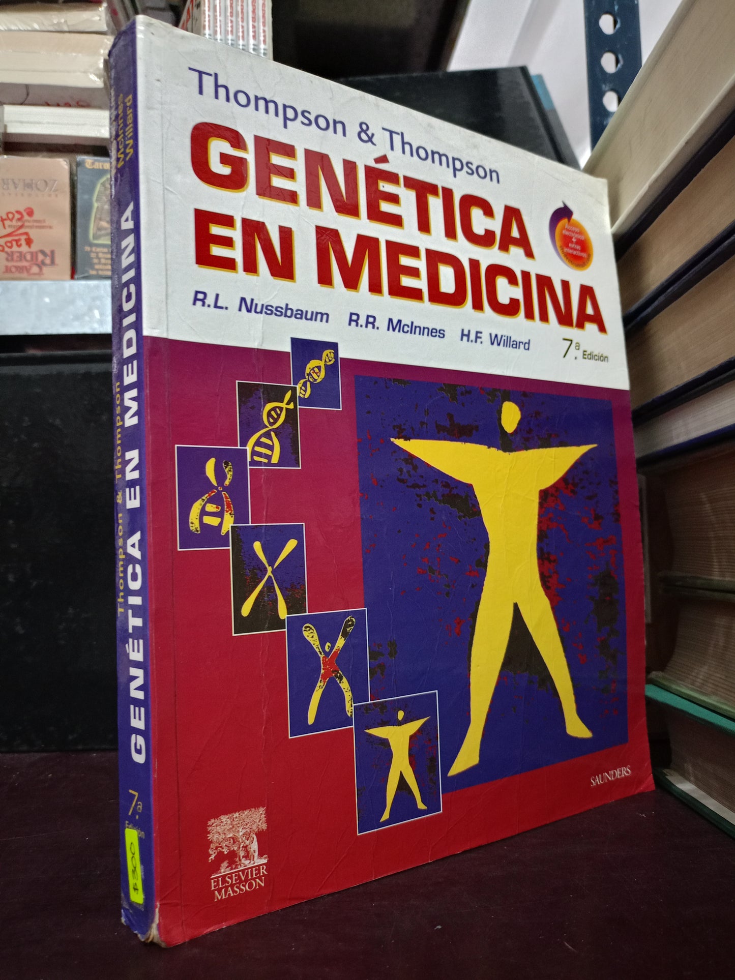 GENETICA EN MEDICINA THOMPSON Y THOMPSON NUSSBAUM MCLNNES WILLARD USADO SALUD LITERARIO 305