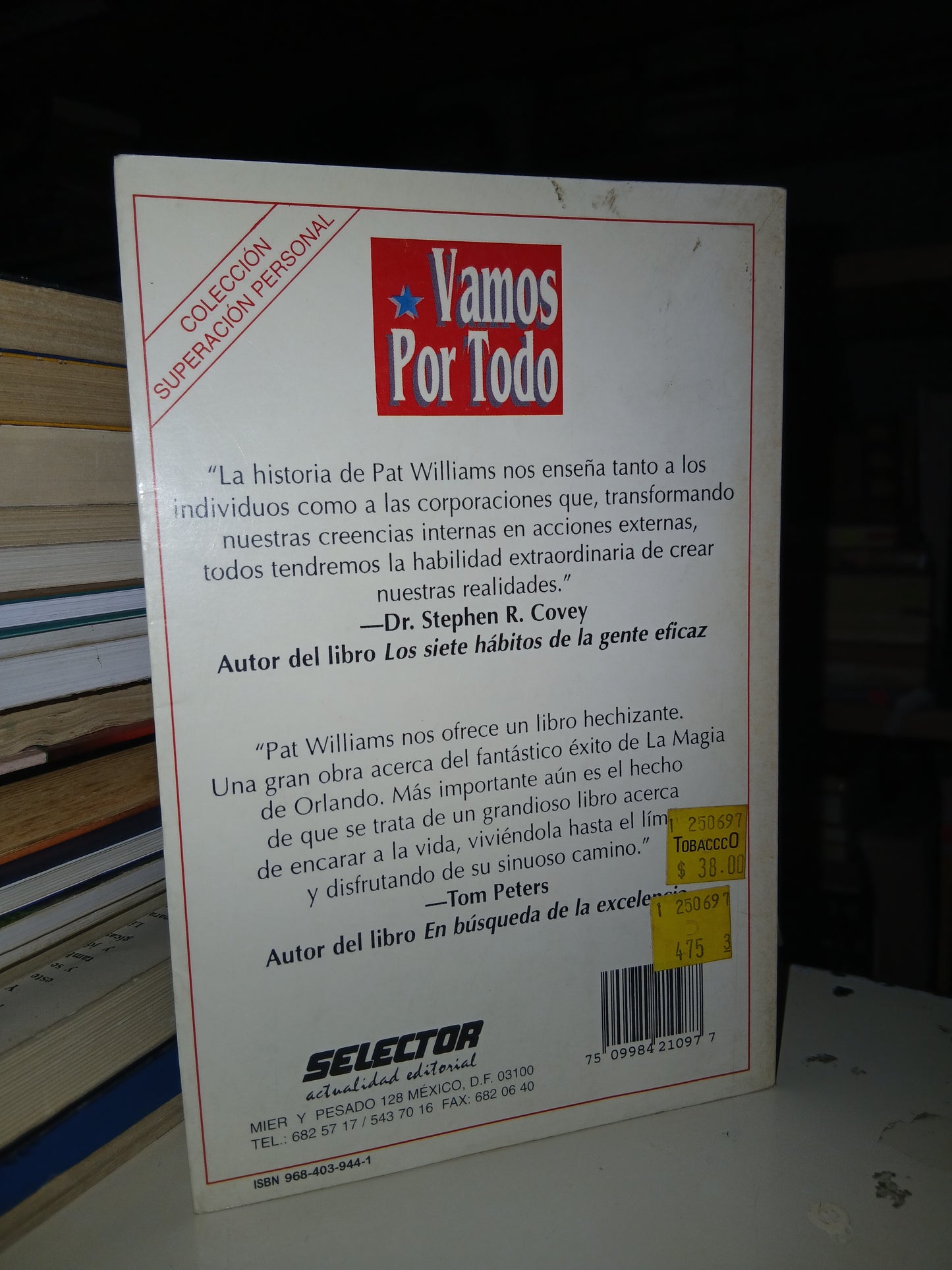 VAMOS POR TODO POR PAT WILLIAMS USADO MARKETING LITERARIO 207