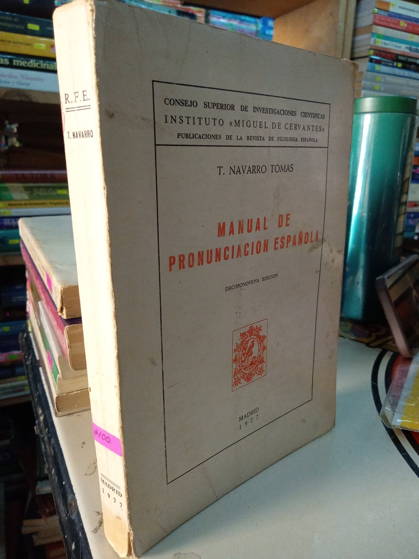 MANUAL DE PRONUNCIACION ESPAÑOLA POR T NAVARRO TOMAS USADO EDUCACIÓN LITERARIO 207