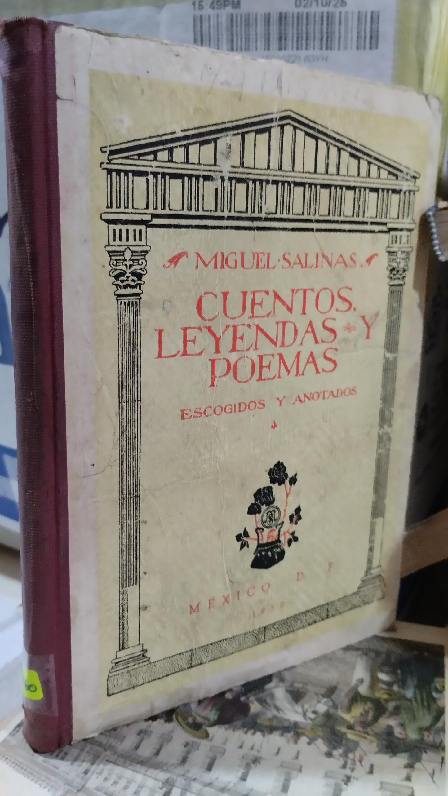 CUENTOS LEYENDAS Y POEMAS POR MIGUEL SALINAS LIBRO USADO ANTIGUO ALDAMA