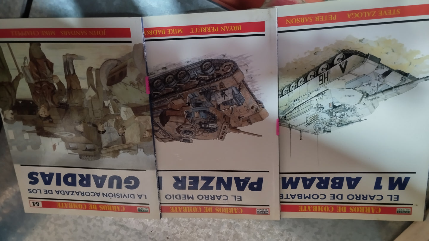 CARROS DE COMBATE 3 TOMOS LIBRO USADO HISTORIA ALDAMA