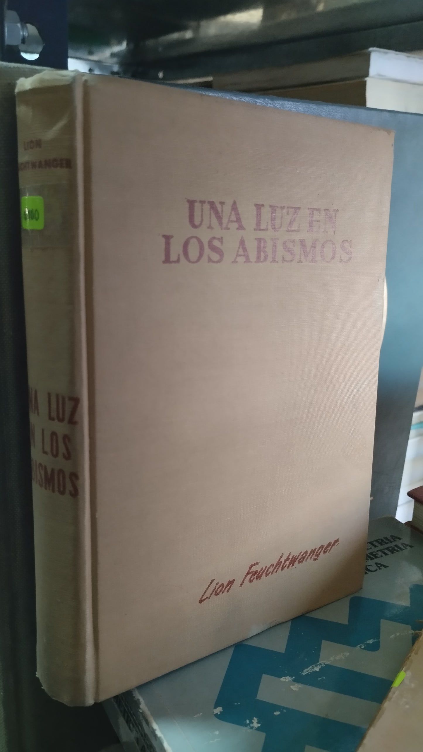 UNA LUZ EN LOS ABISMOS POR LION FEUCHTWANGER LIBRO USADO NOVELAS ALDAMA