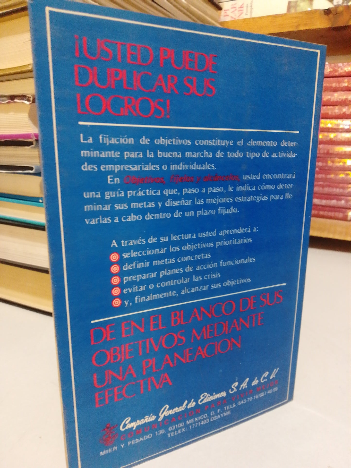 OBJETIVO, FÍJELOS Y ALCÁNSELOS POR BETTY ROSEN USADO SUP.PERSONAL JUÁREZ