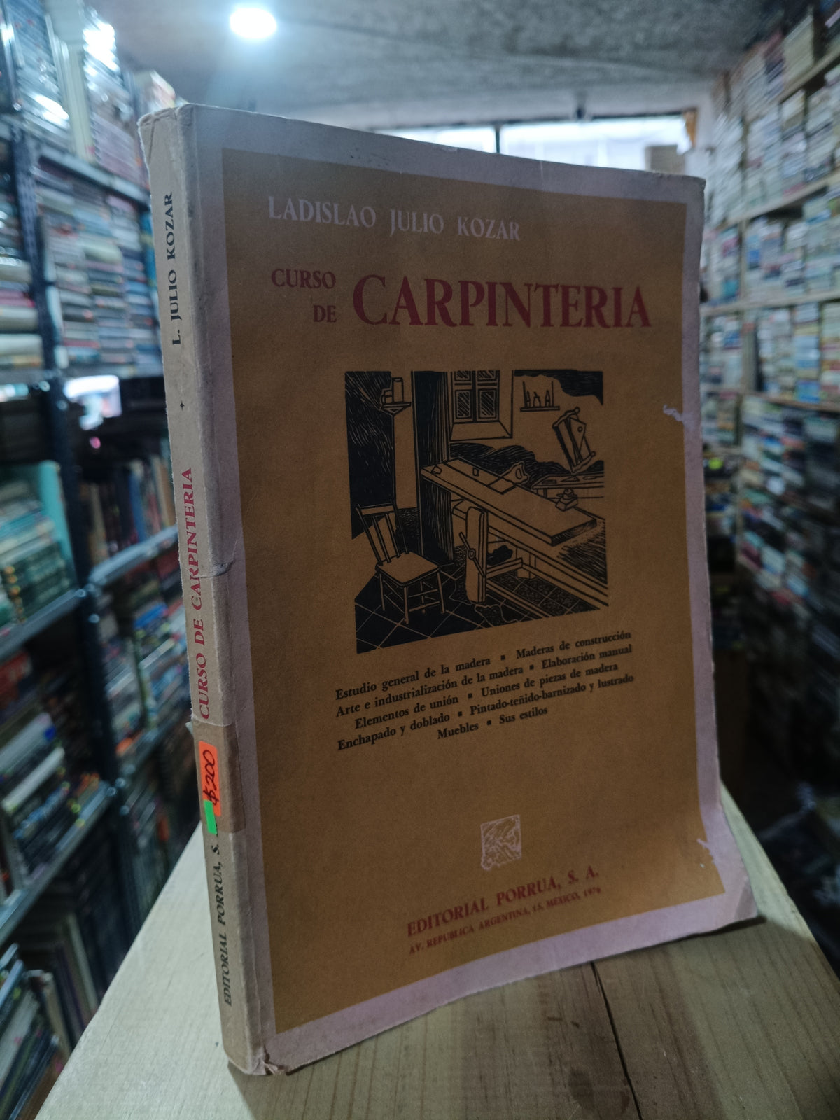 CURSO DE CARPINTERIA POR LADISLAO JULIO KOZAR USADO OFICIOS ALDAMA