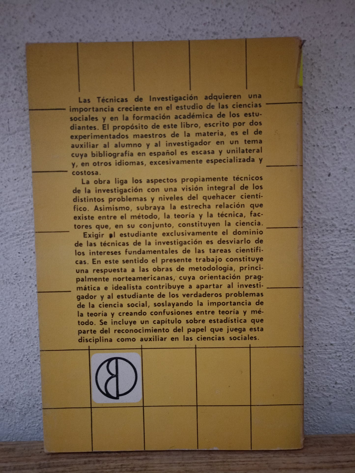 TEORÍA MÉTODOS Y TÉCNICAS EN LA INVESTIGACIÓN SOCIAL POR ALFREDO TECLA J. Y ALBERTO GARZA R. USADO EDUCACIÓN LITERARIO 305