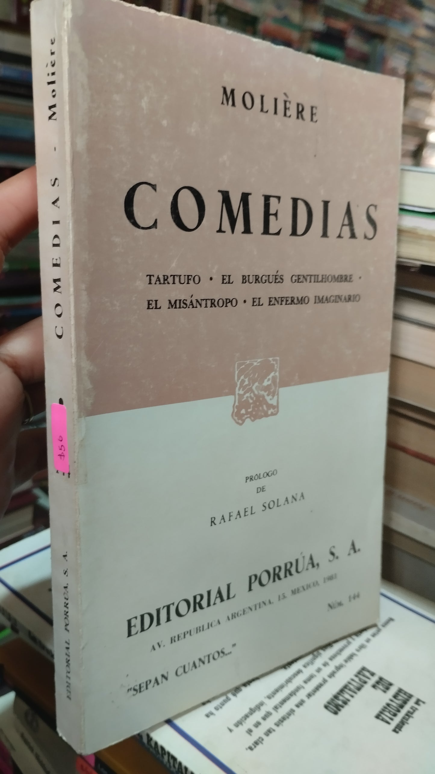COMEDIAS MOLIERE POR EDITORIAL PORRÚA LIBRO USADO NOVELAS ALDAMA