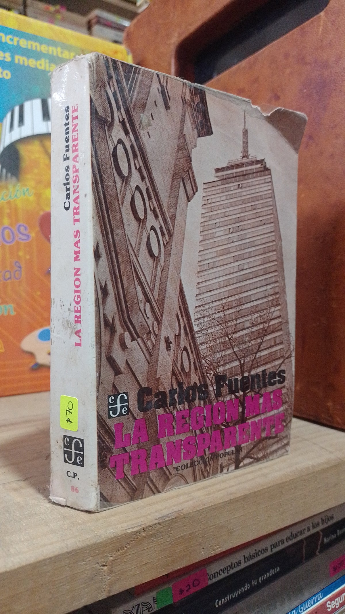 LA REGION MAS TRANSPARENTE POR CARLOS FUENTES USADO NOVELA ALDAMA