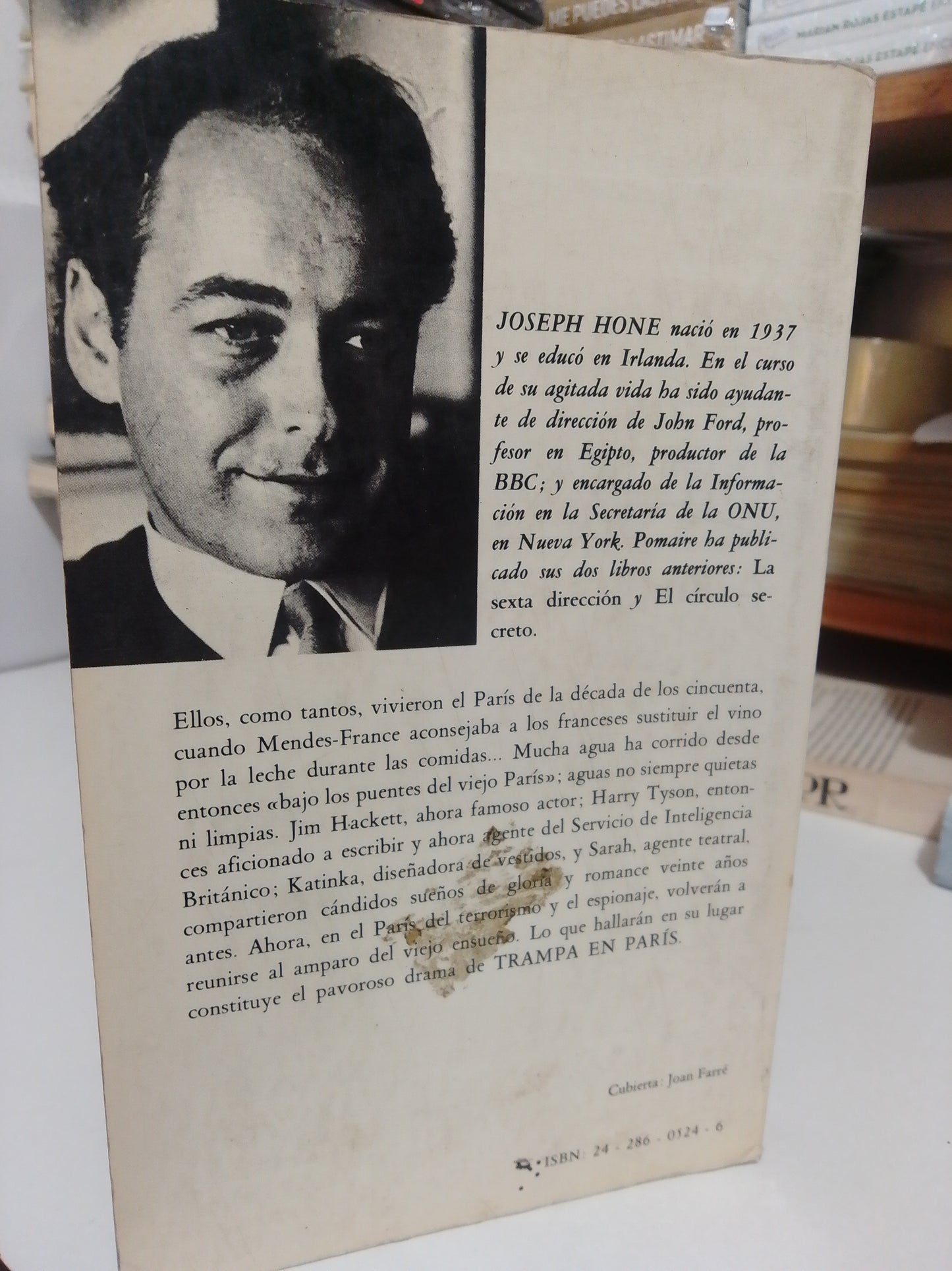 TRAMPA EN PARÍS POR JOSEPH HONE USADO NOVELA JUÁREZ