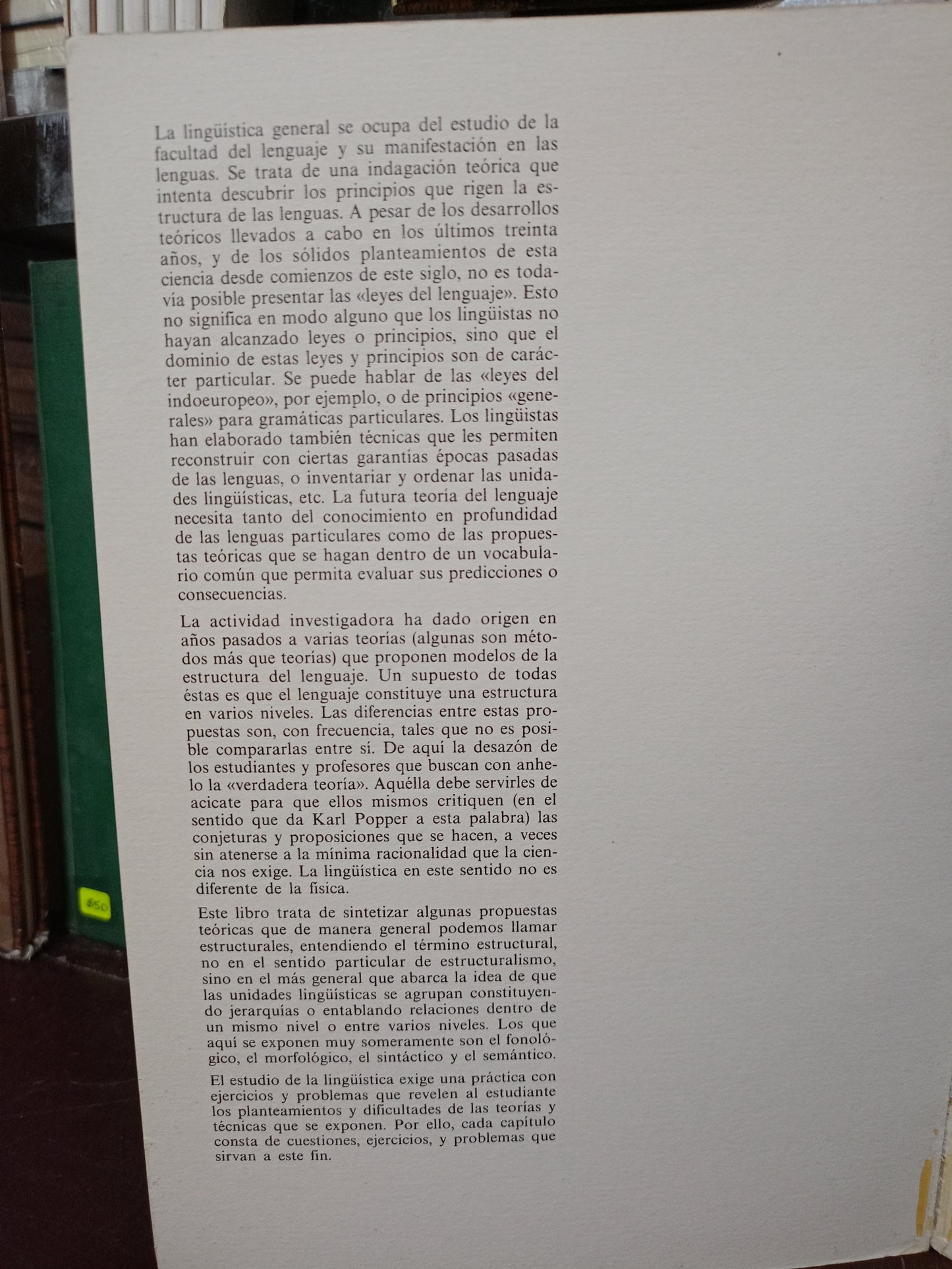 LINGÜÍSTICA GENERAL POR ÁNGEL MANTECA ALONSO-CORTÉS USADO EDUCACIÓN LITERARIO 305