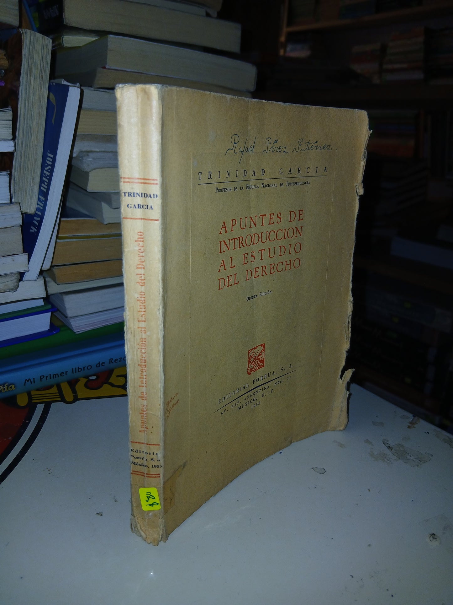 APUNTES DE INTRODUCCIÓN AL ESTUDIO DE DERECHO POR TRINIDAD GARCÍA USADO DERECHO LITERARIO 207
