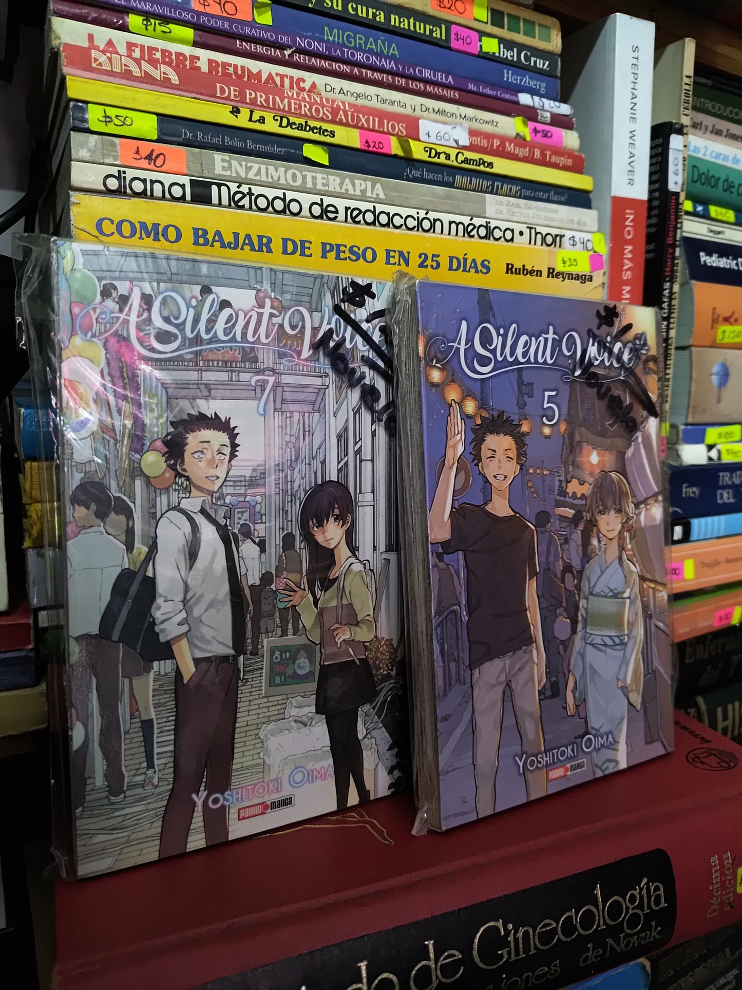 A SILENT VOICE POR YOSHITOKI OIMA USADO NOVELAS LITERARIO TOMOS 5 Y 7 $120 C/U