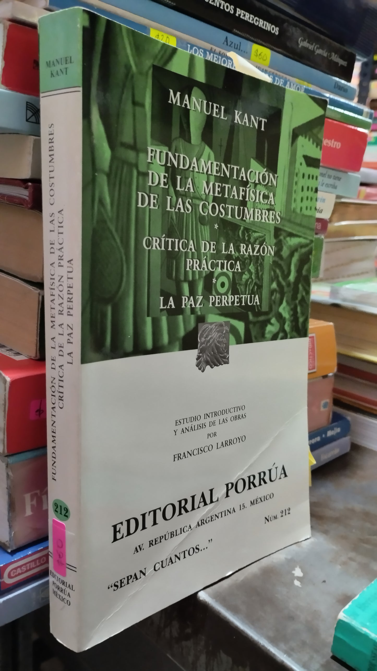 FUNDAMENTACION DE LA METAFISICA DE LAS COSTUMBRES CRITICA DE LA RAZON LA PAZ PERPETUA POR MANUEL KANT LIBRO USADO SOCIOLOGIA ALDAMA