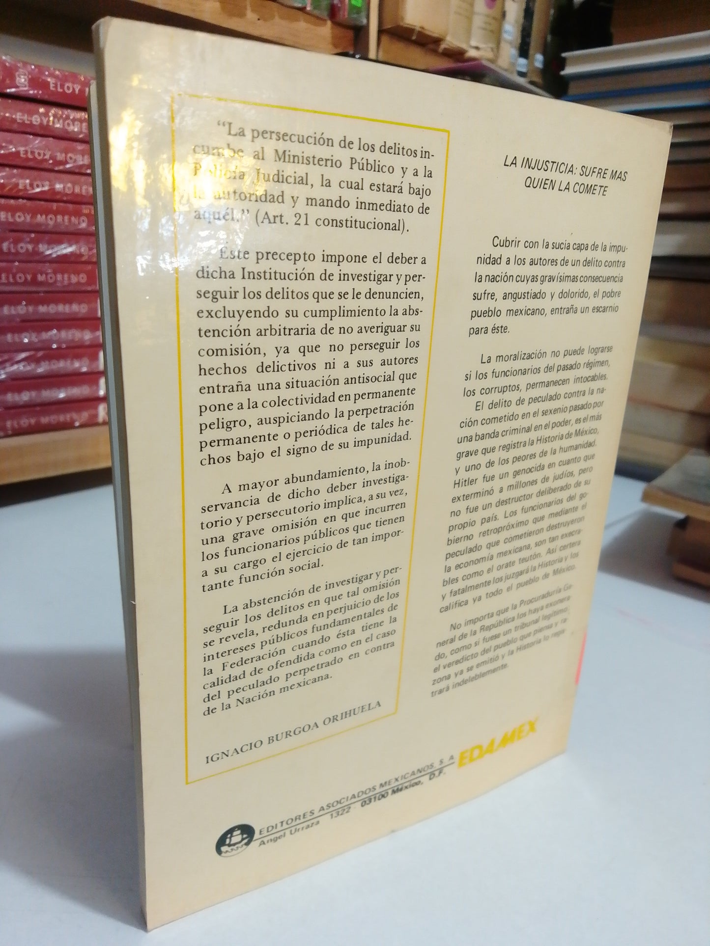 DELITO QUE QUEDO IMPUNE POR IGNACIO BURGOA ORIHURLA USADO HISTORIA JUAREZ