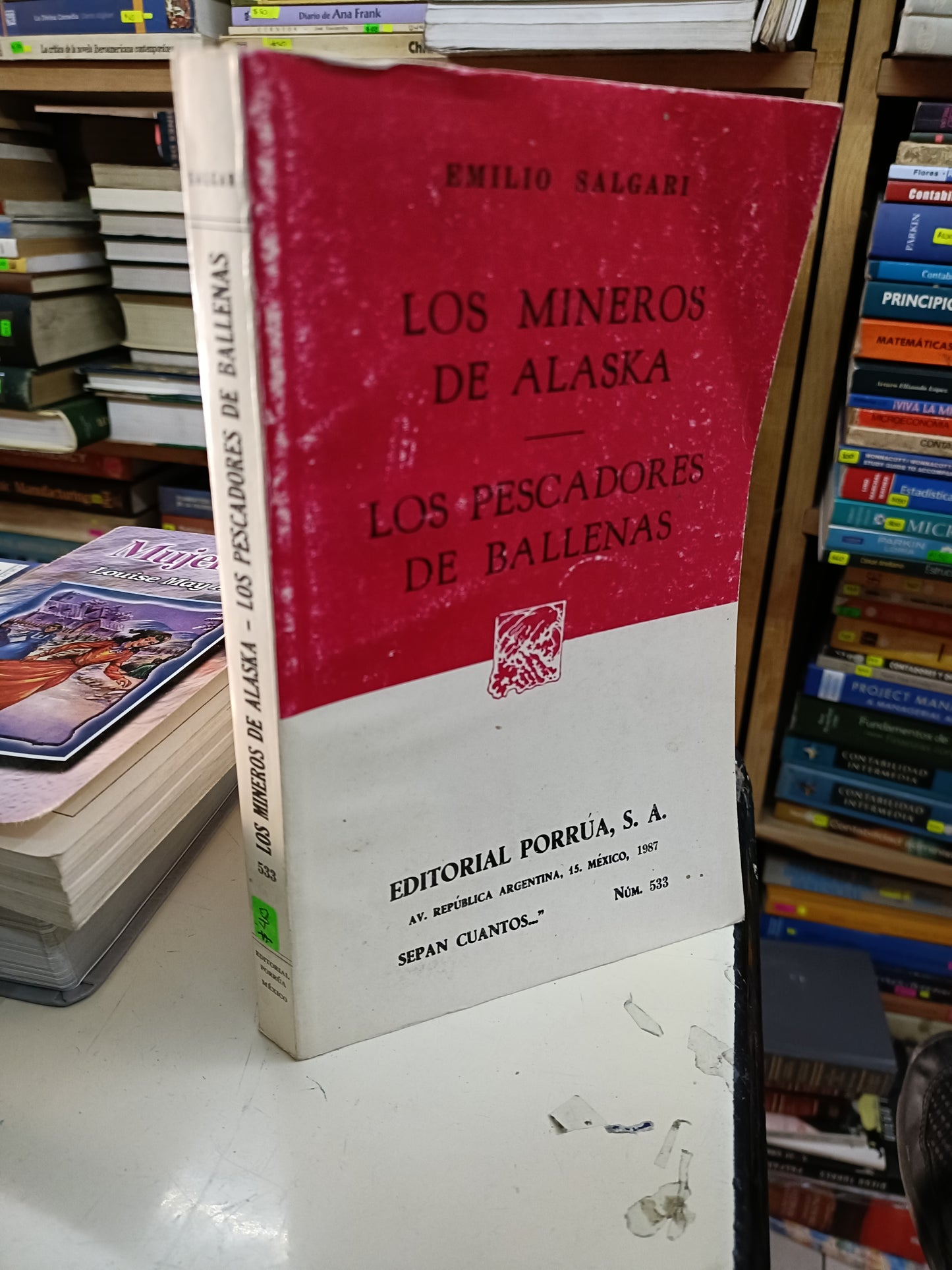 LOS MINEROS DE ALASKA/LOS PESCADORES DE BALLENAS POR EMILIO SALGARI USADO NOVELA LITERARIO 207